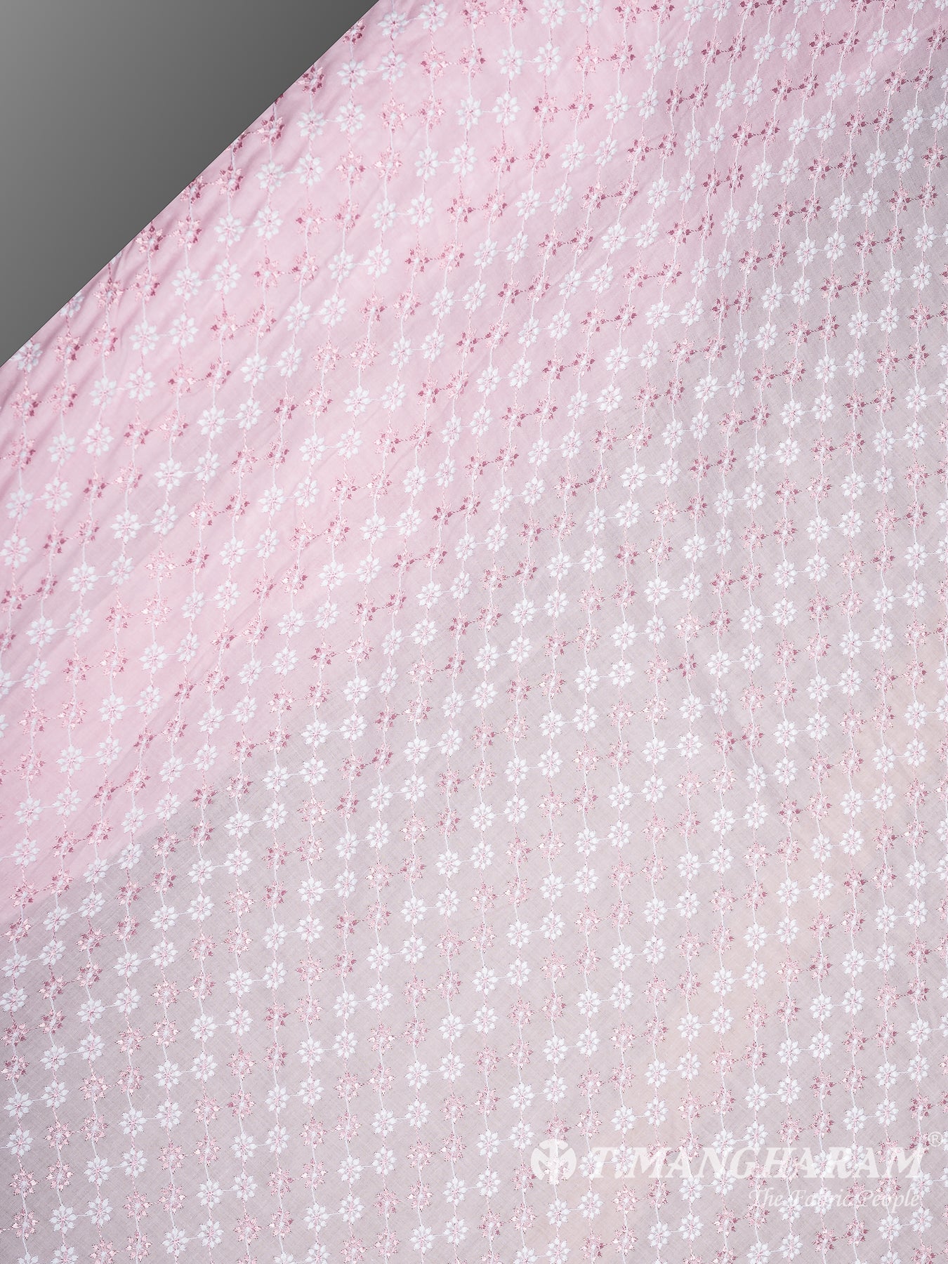 Pink Cotton Embroidery Fabric - EB7414 view-2