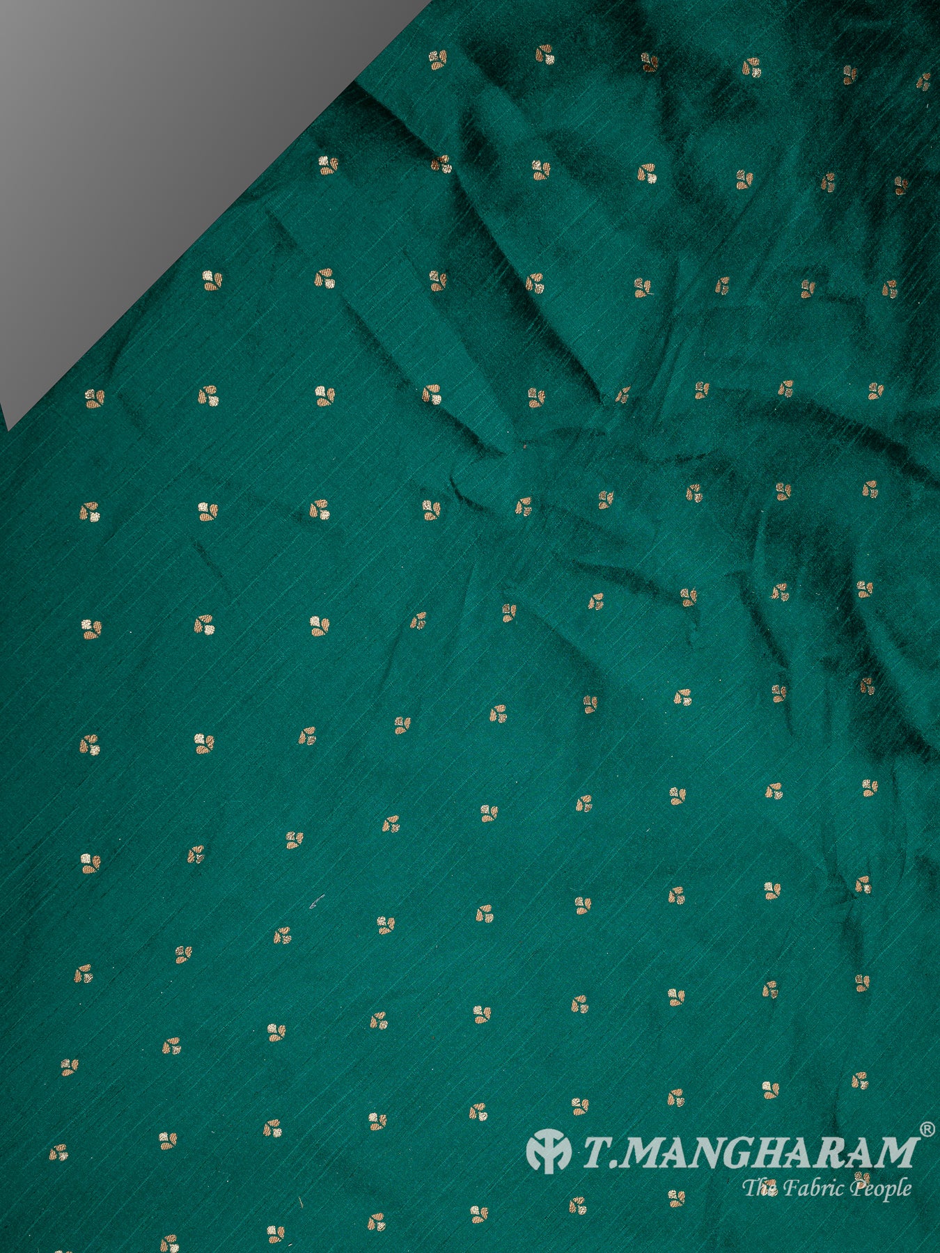 Green Semi Banaras Fabric - EC10092 view-2