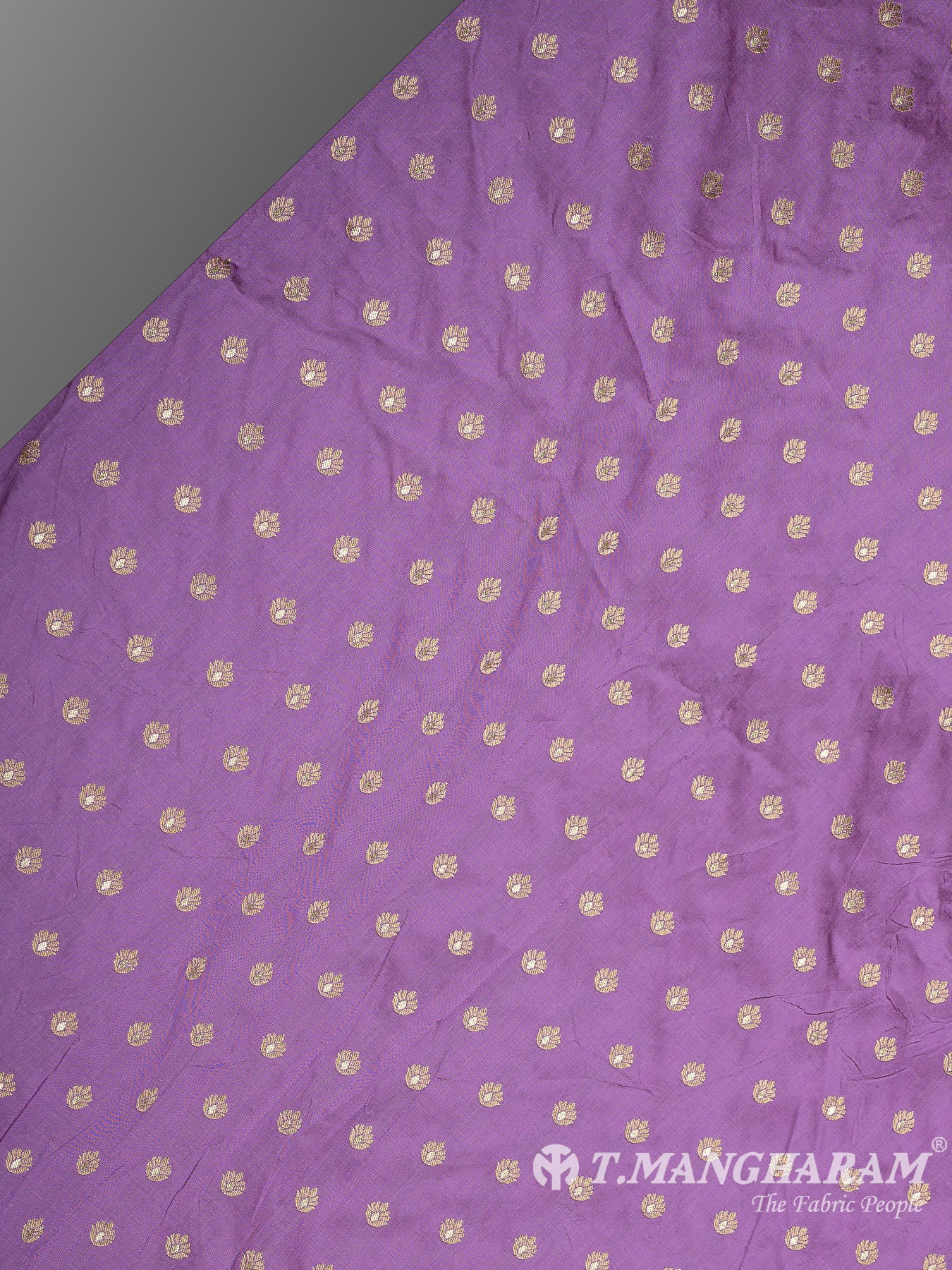 Violet Semi Banaras Fabric - EC10108 view-2