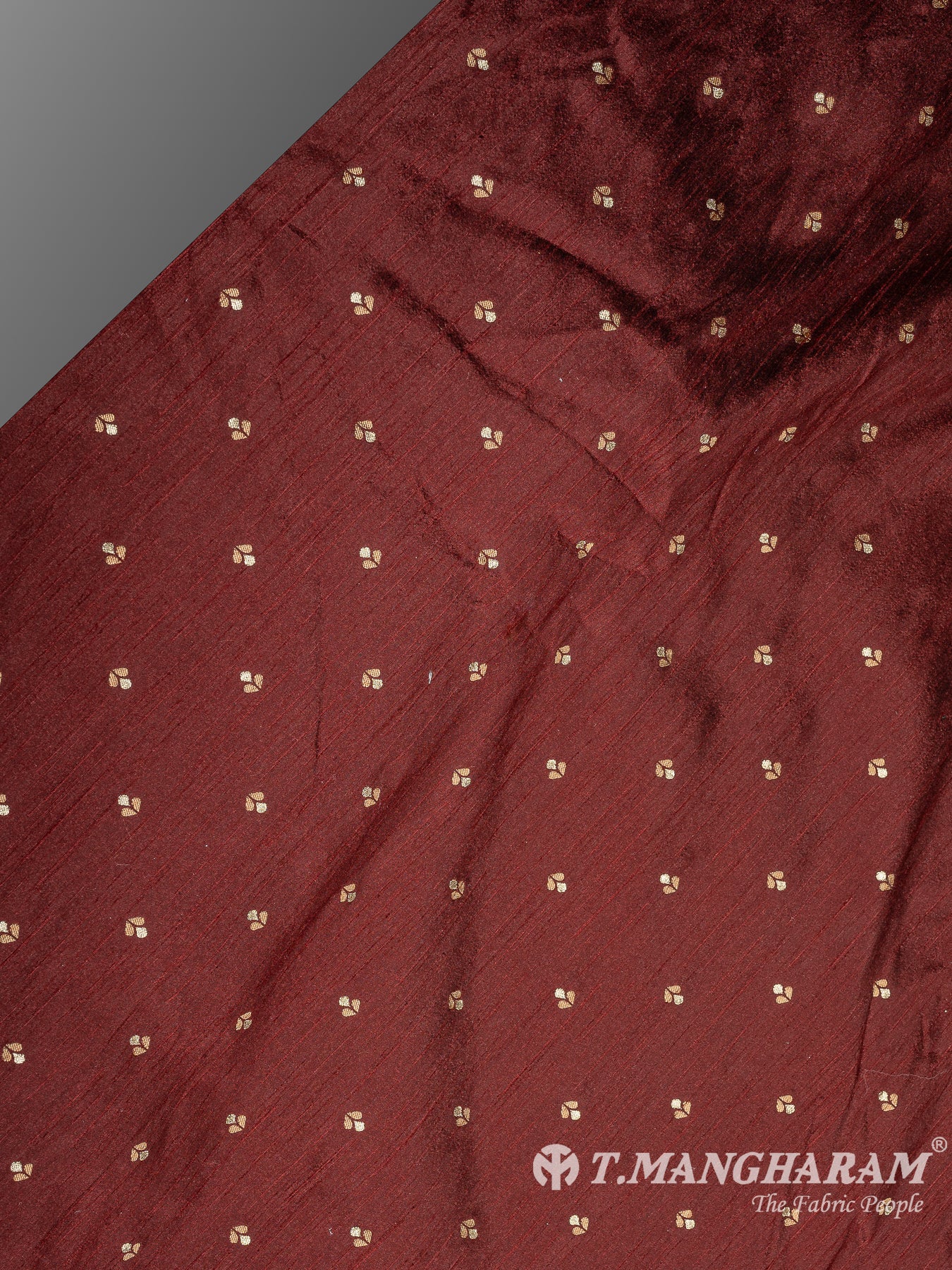 Brown Semi Banaras Fabric - EC10093 view-2