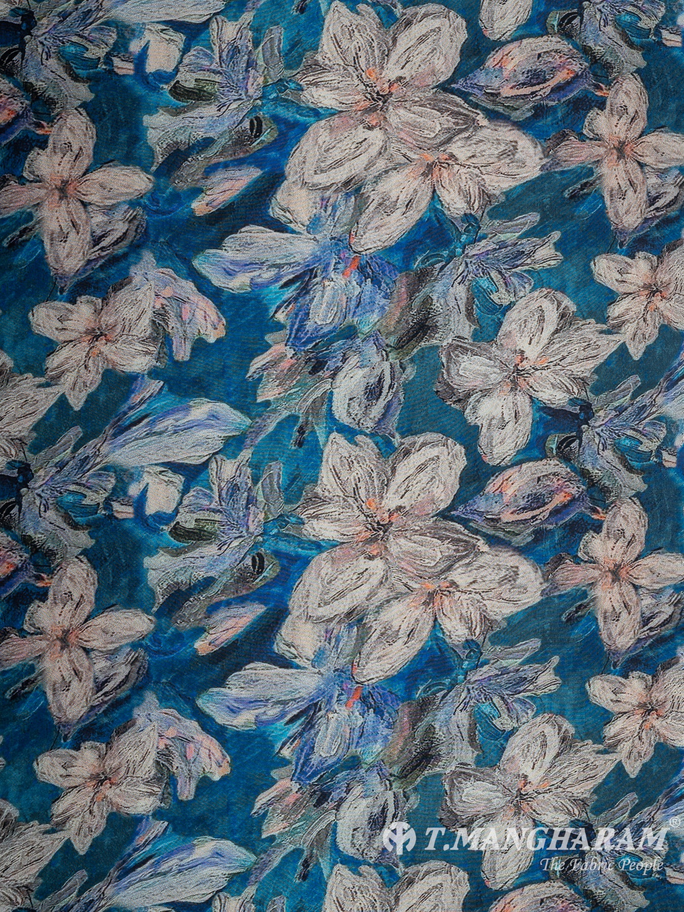 Blue Crepe Fabric - EB8140