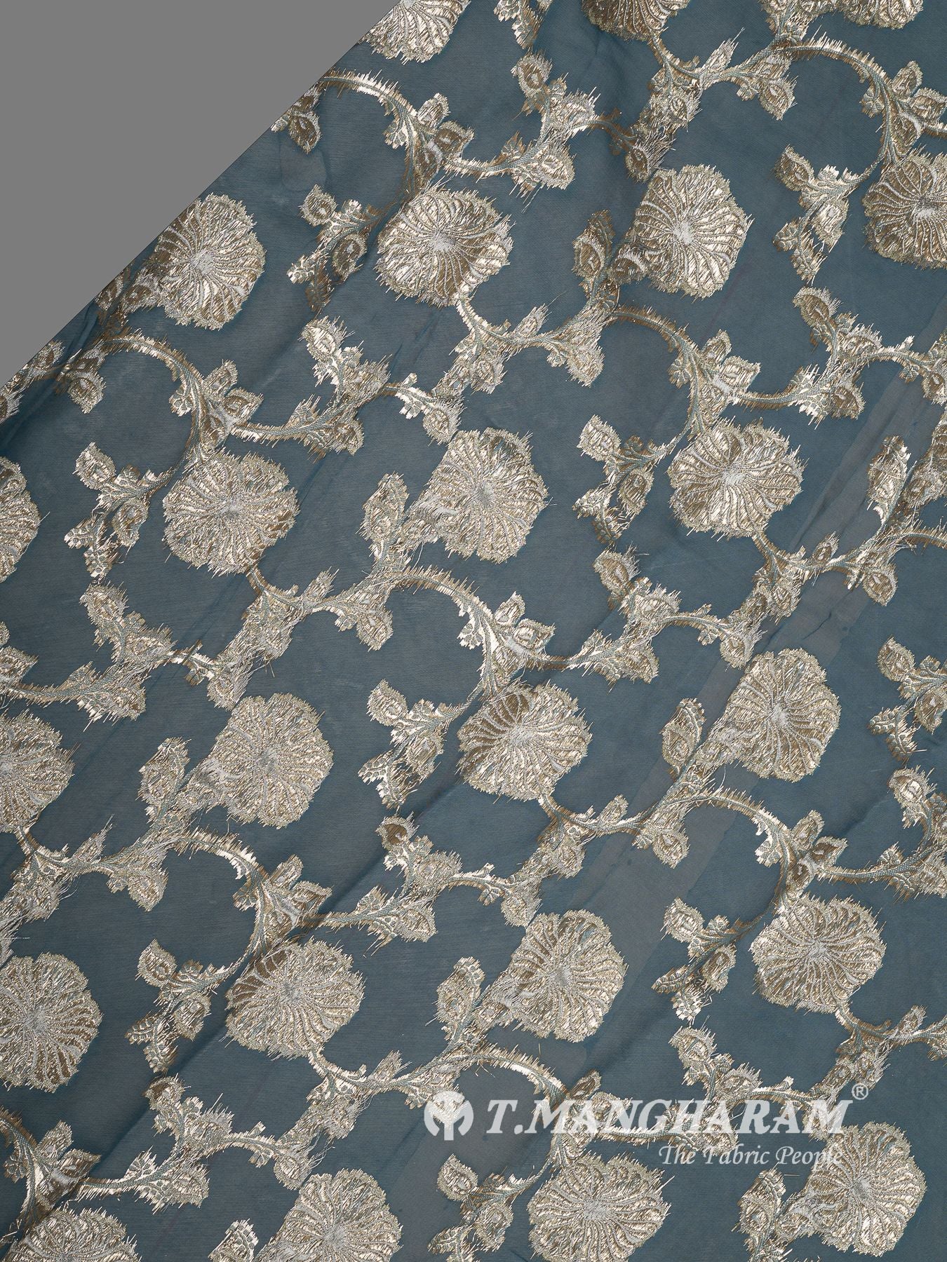 Blue Banaras Fabric - EC16314