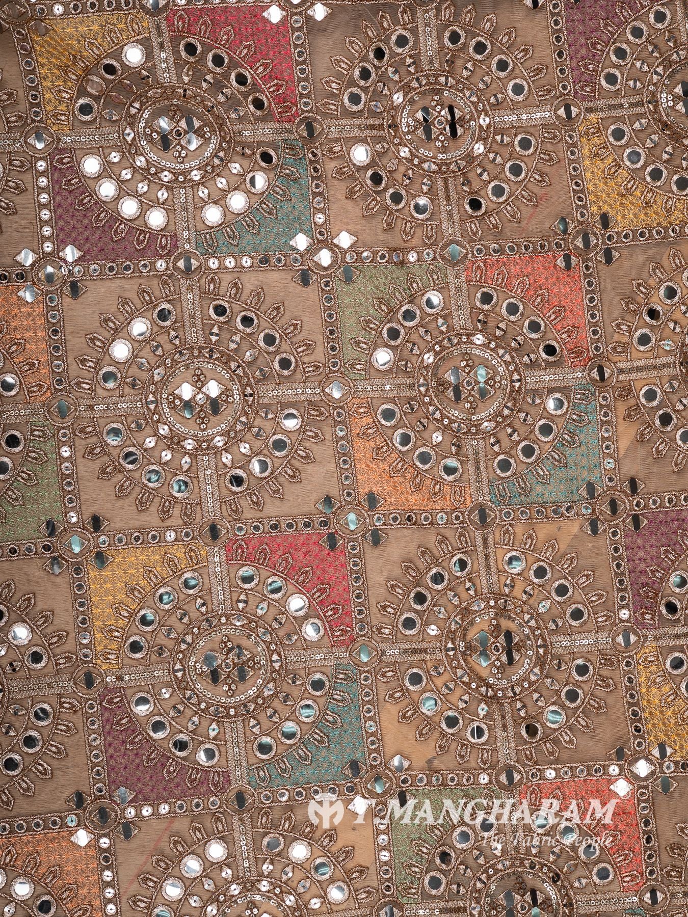Beige Butter Net Fabric - EB12053