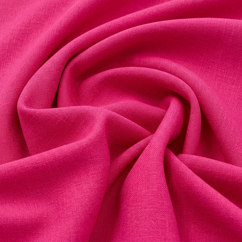 Swirled Hot Pink Net Plain Net Fabric Showing Drape
