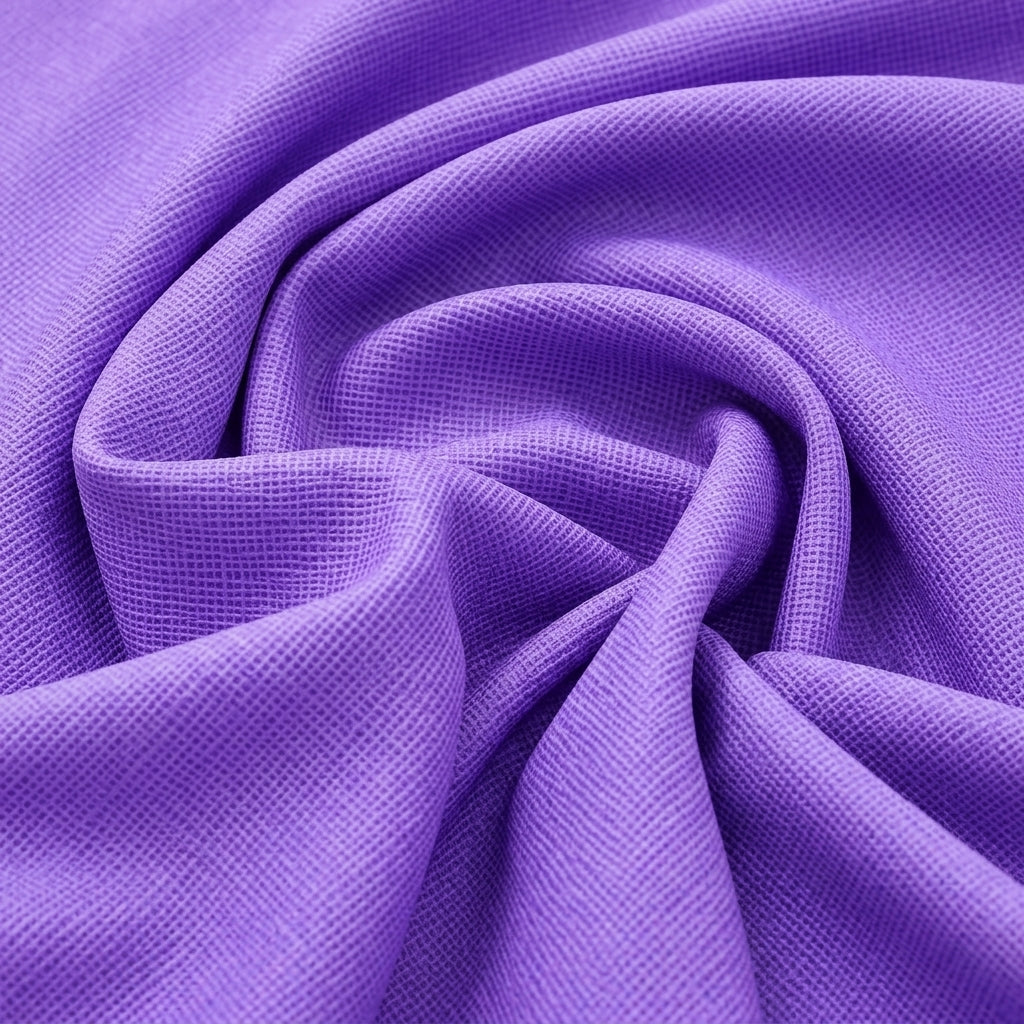 Swirled Lavender Net Plain Net Fabric Showing Drape