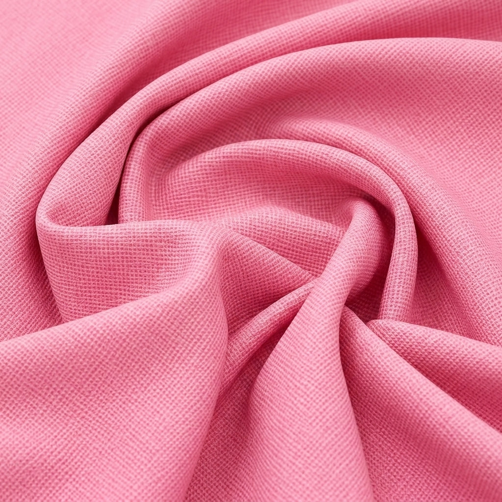 Swirled Light Pink Net Plain Net Fabric Showing Drape
