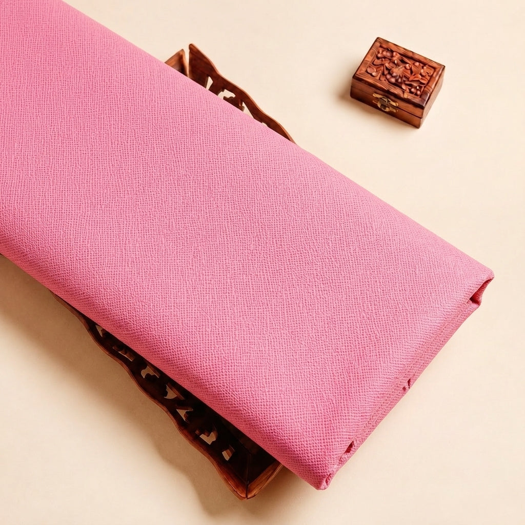 Light Pink Net Plain Net Fabric, folded