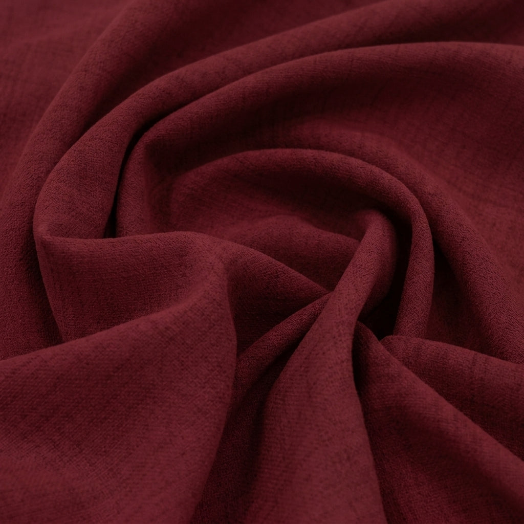 Swirled Plain Maroon Plain Crepe Fabric