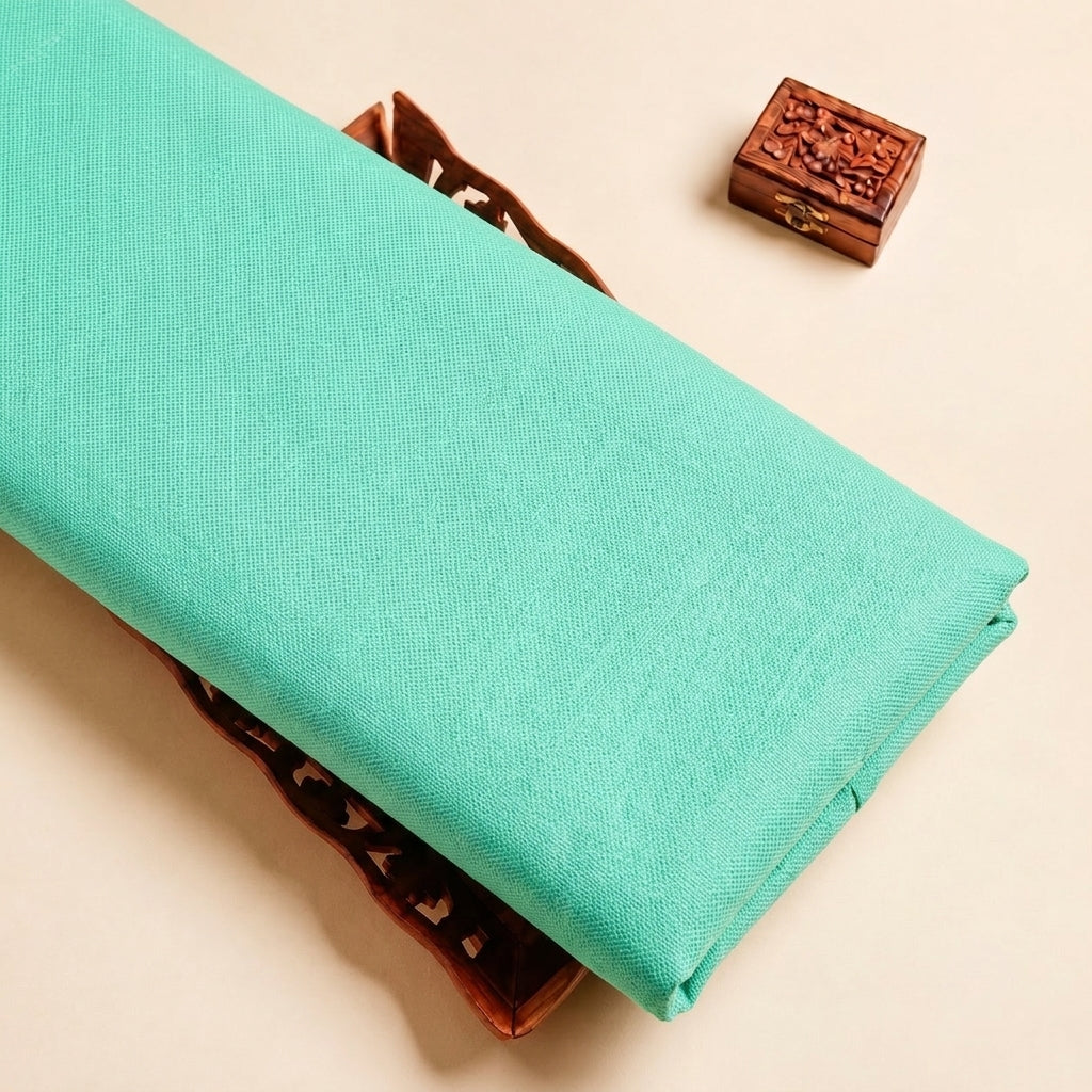 Mint Green Net Plain Net Fabric