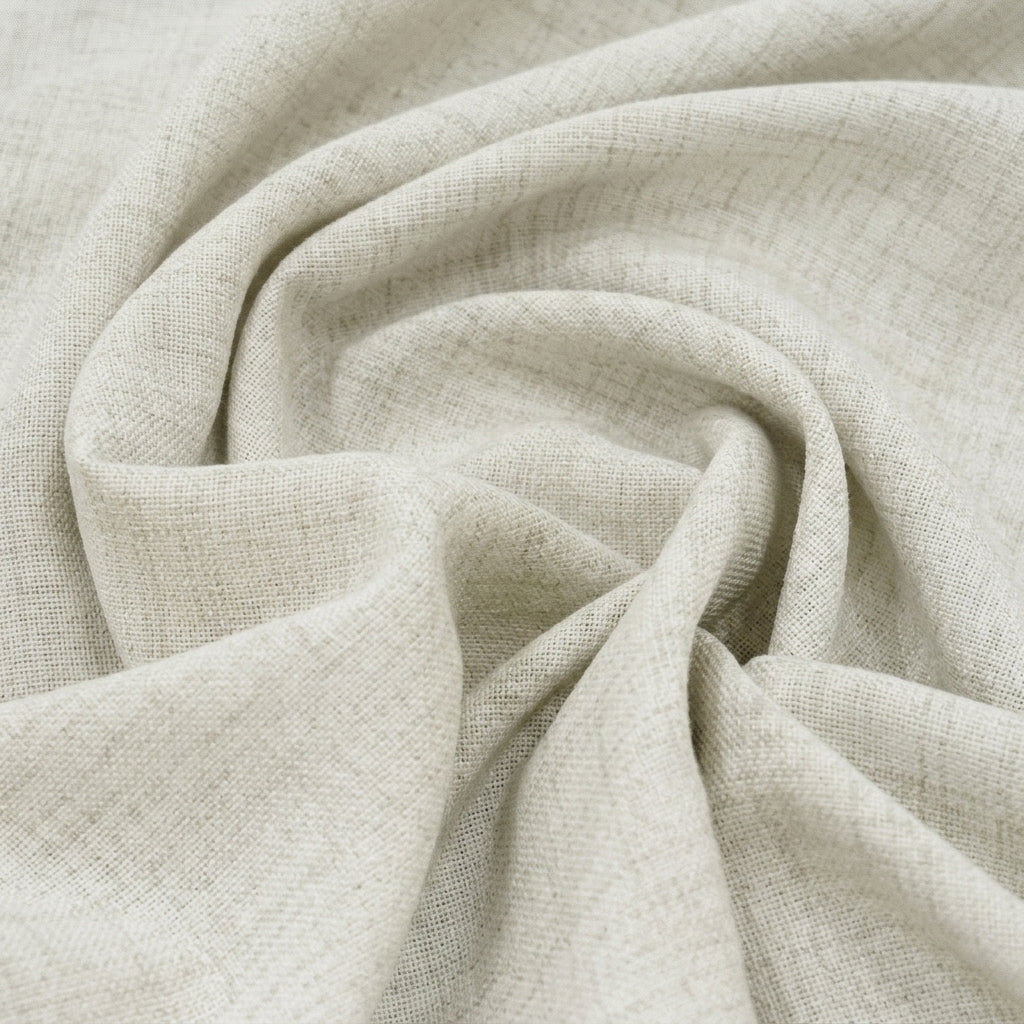 Swirled Plain Off White Plain Cambric Cotton Fabric