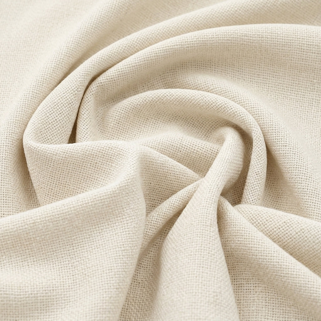 Swirled Off White Net Plain Net Fabric Showing Drape