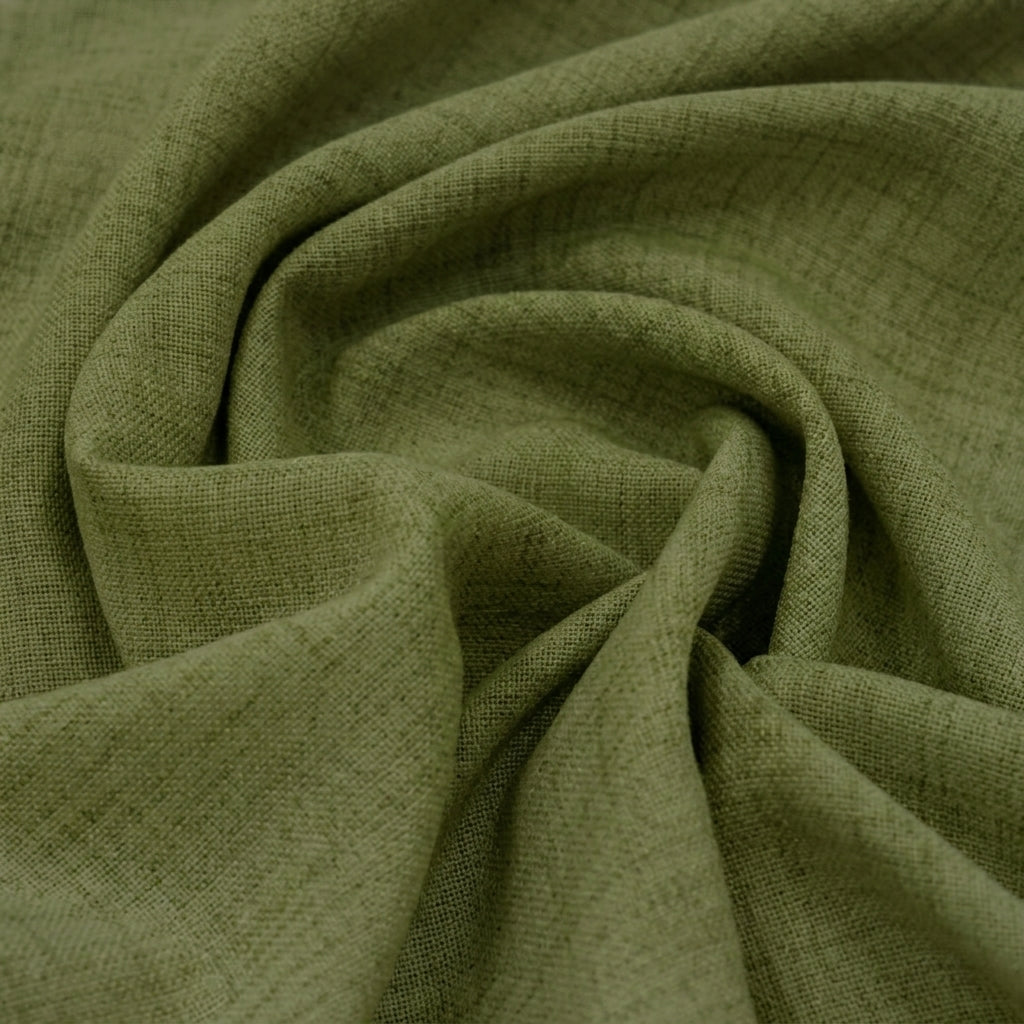 Swirled Plain Olive Green Plain Cambric Cotton Fabric