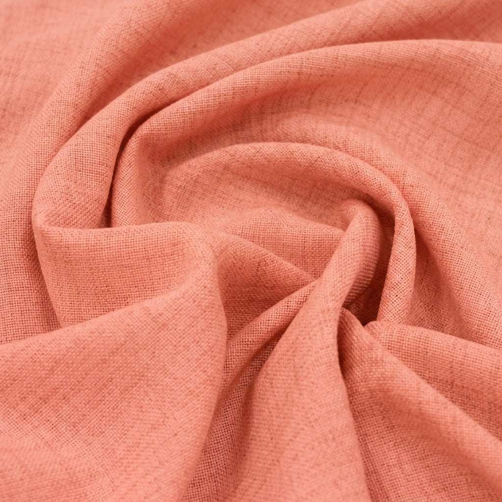 Swirled Plain Peach Plain Cambric Cotton Fabric