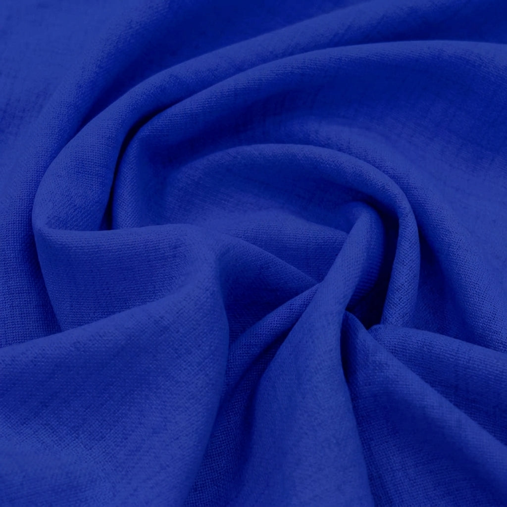 Swirled Plain Royal Blue Plain Crepe Fabric