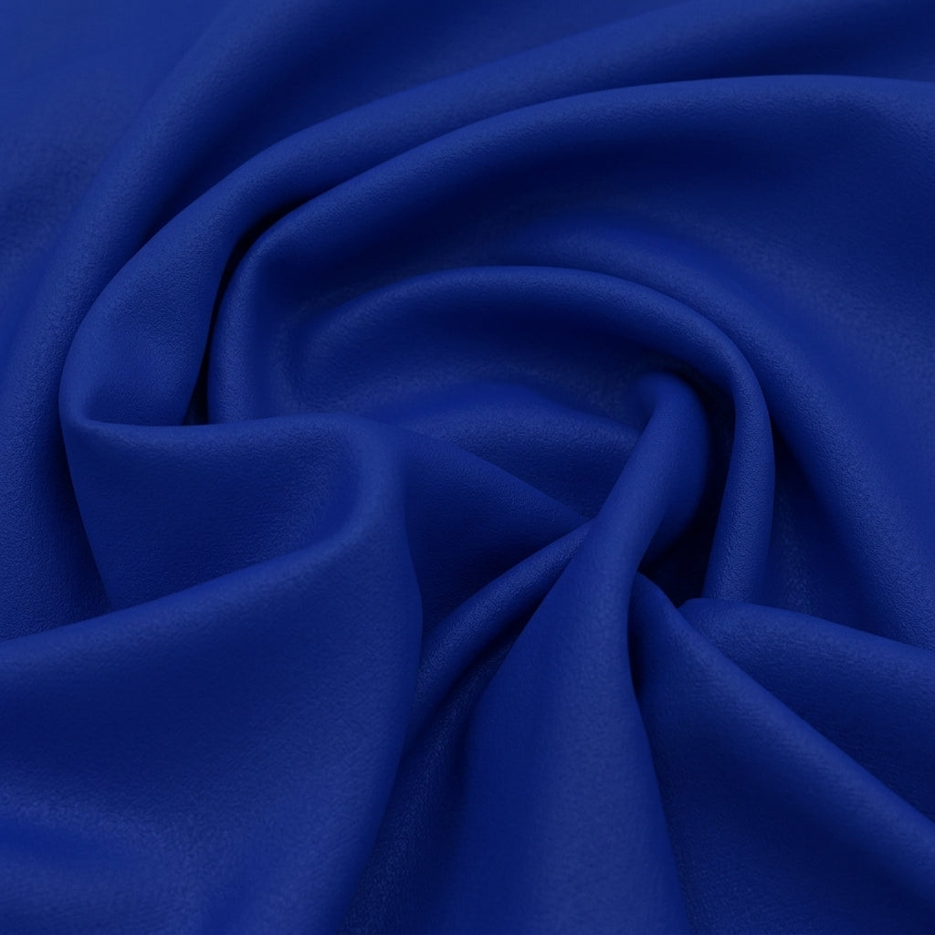 Swirled Plain Royal Blue Plain Satin Fabric