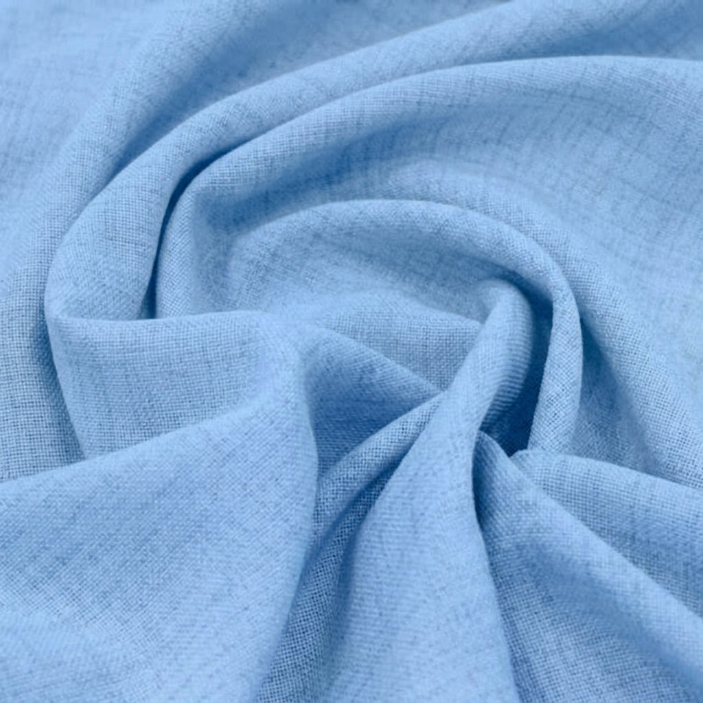 Swirled Plain Sky Blue Plain Cambric Cotton Fabric