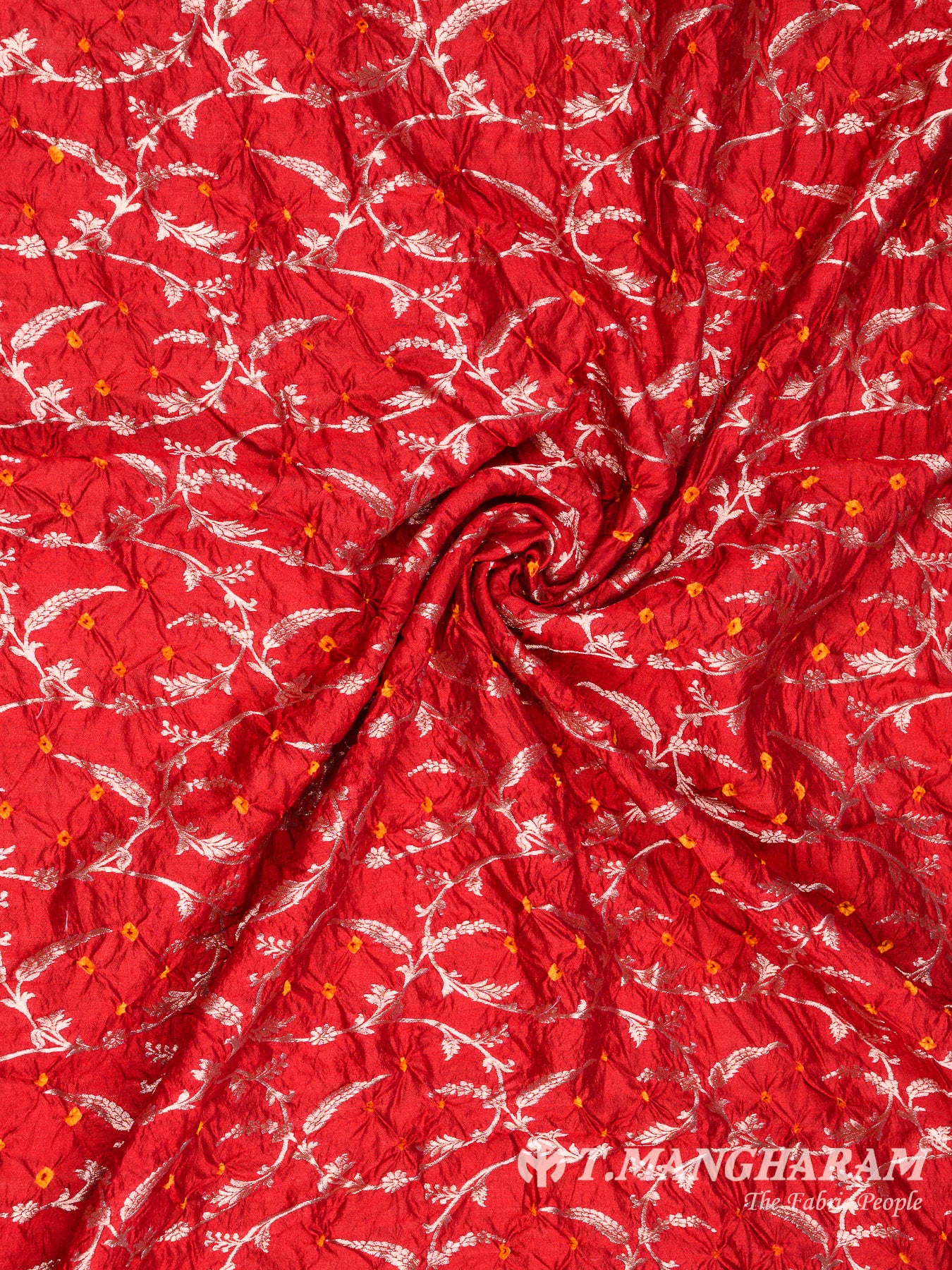 Red Banaras Fabric - EB5777 view-1