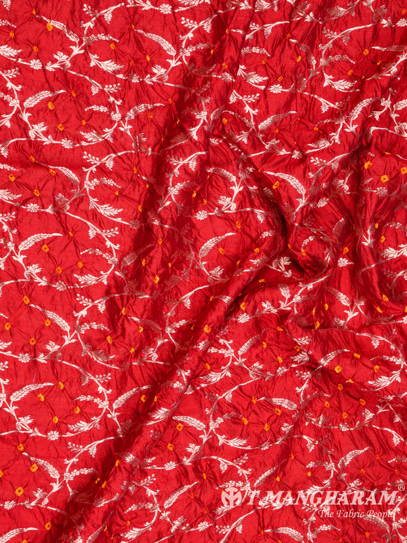 Red Banaras Fabric - EB5777 view-4
