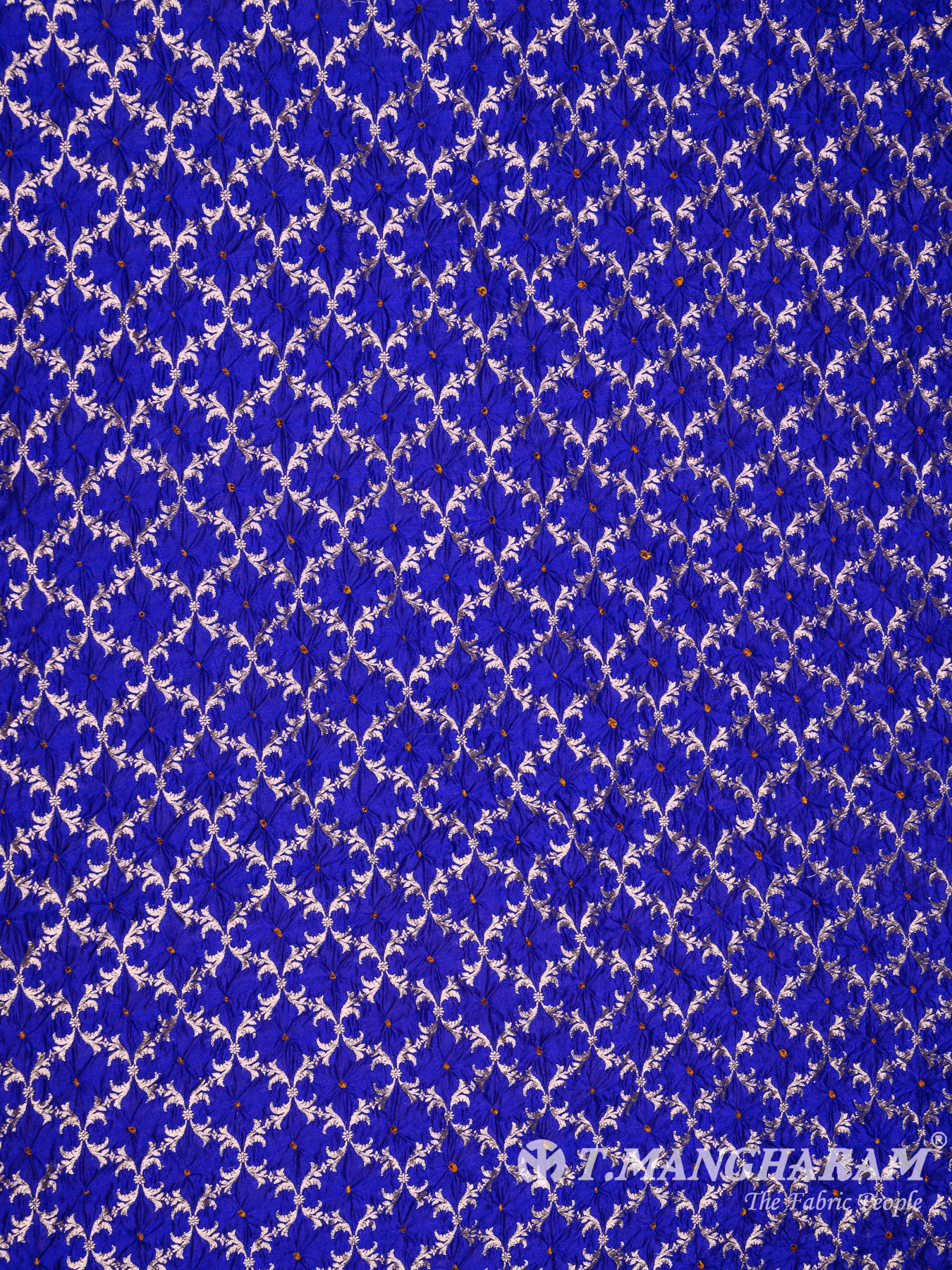 Blue Banaras Fabric - EB5782 view-3