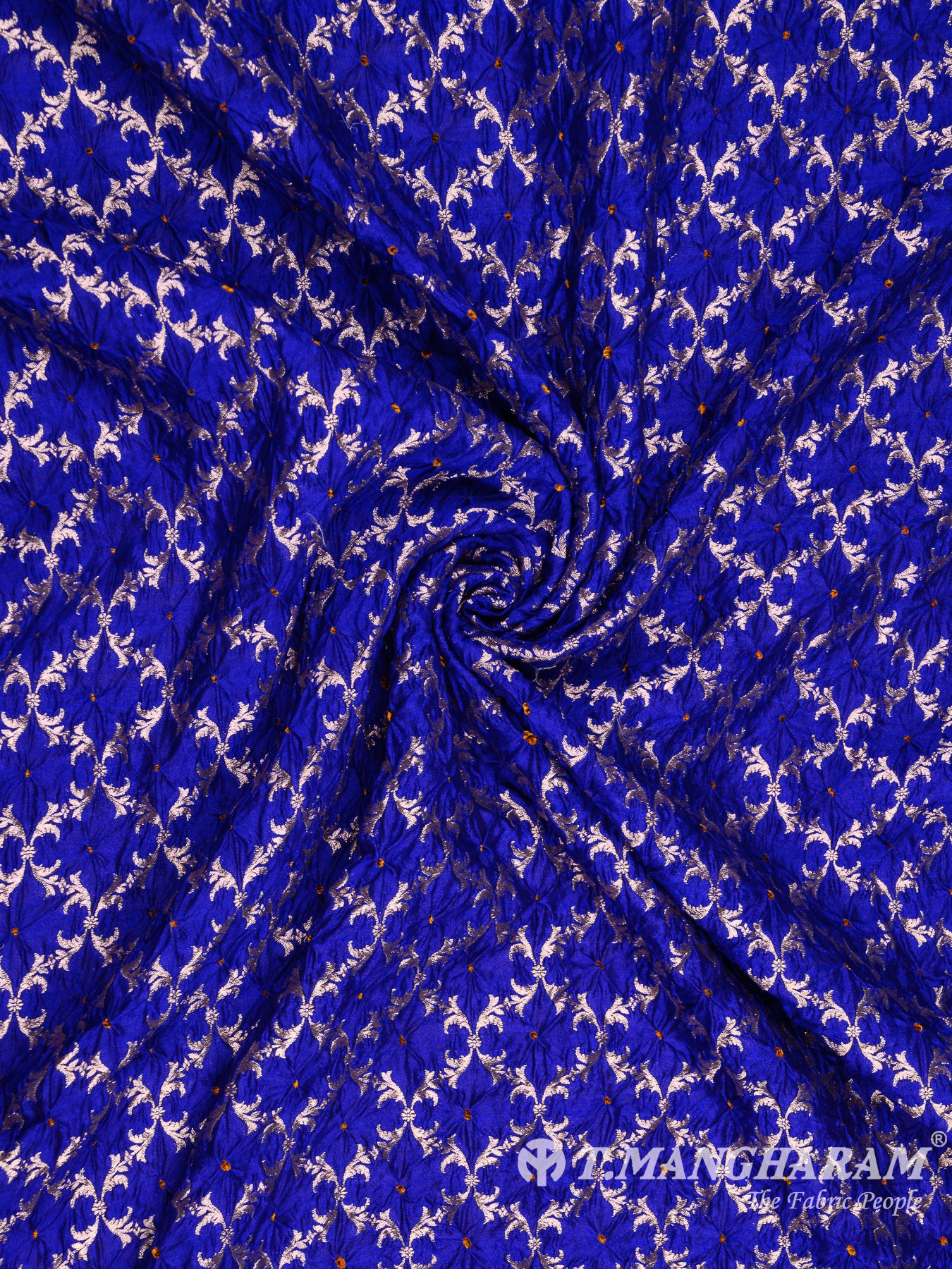 Blue Banaras Fabric - EB5782 view-1