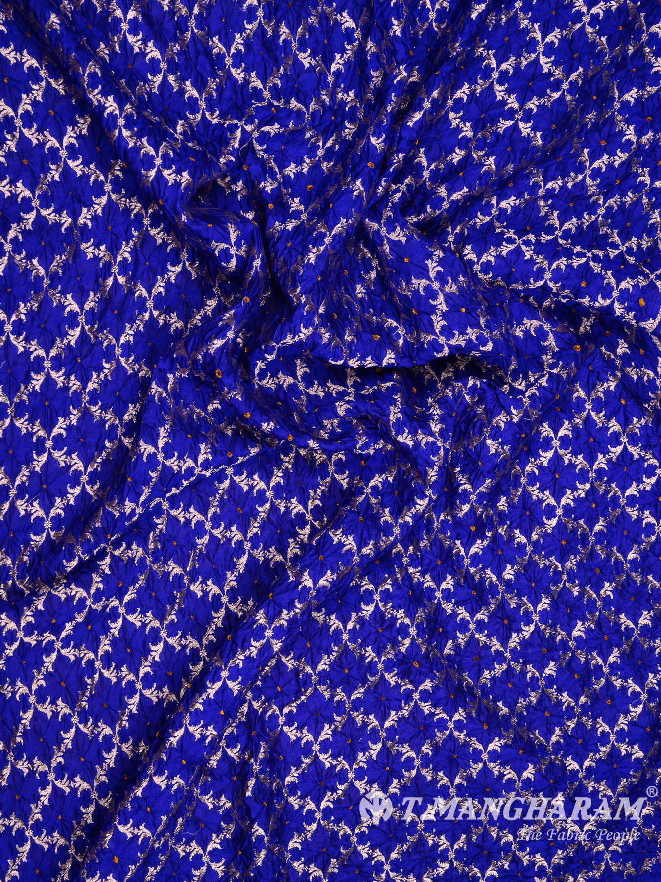Blue Banaras Fabric - EB5782 view-4