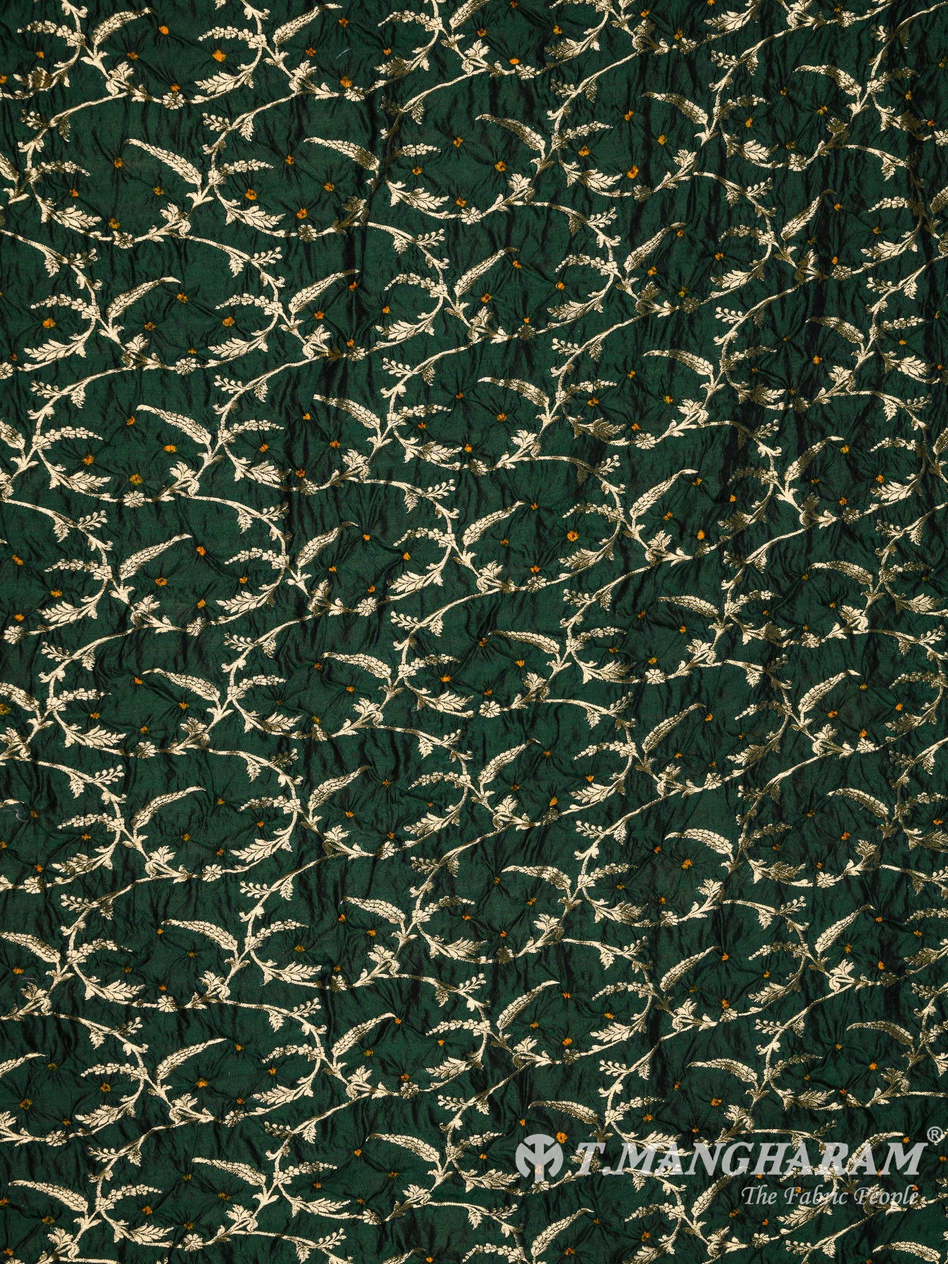 Green Banaras Fabric - EB5778 view-3