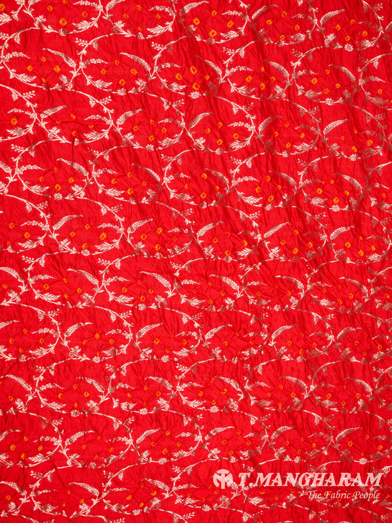 Red Banaras Fabric - EB5780 view-3