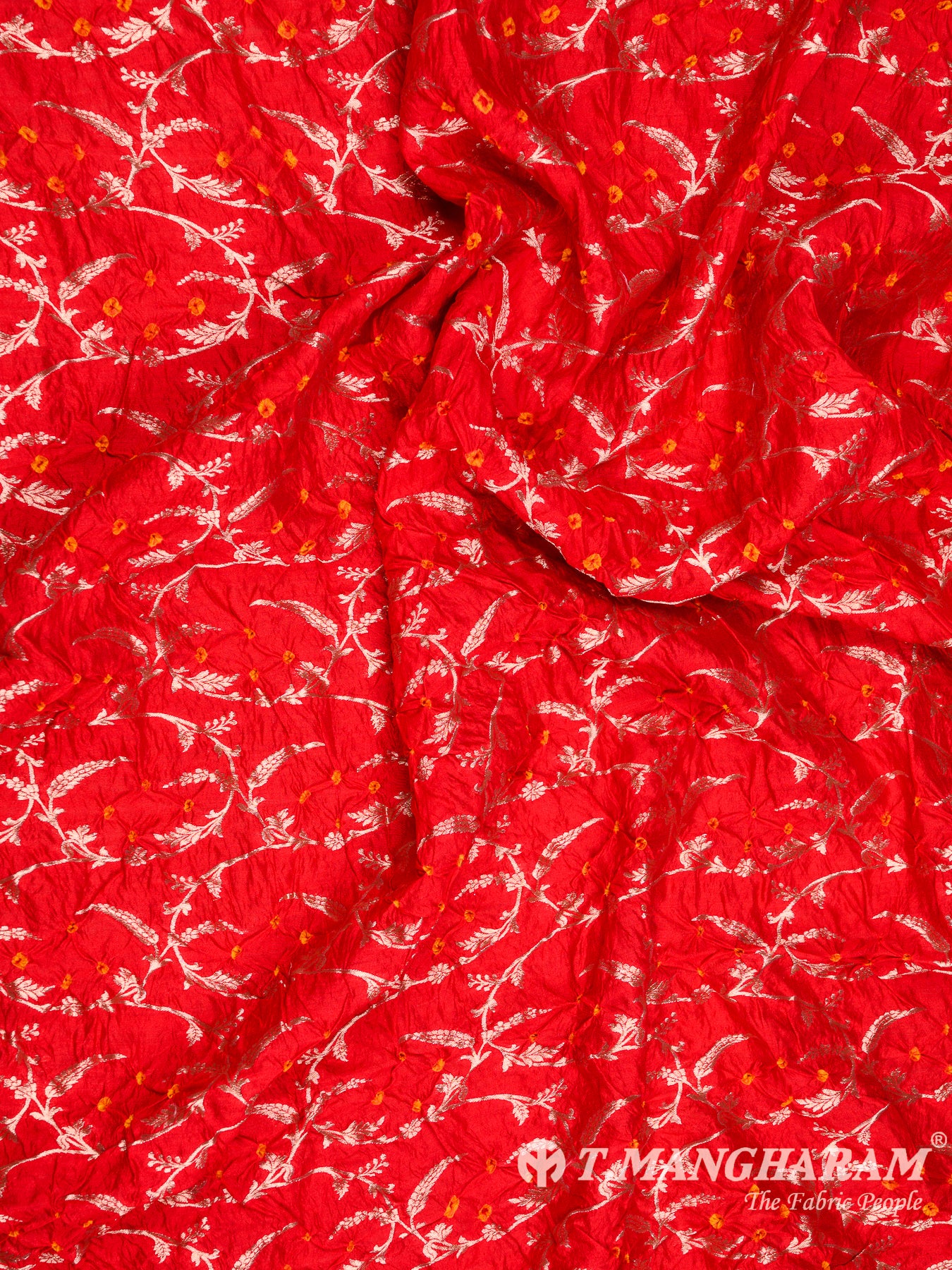 Red Banaras Fabric - EB5780 view-4