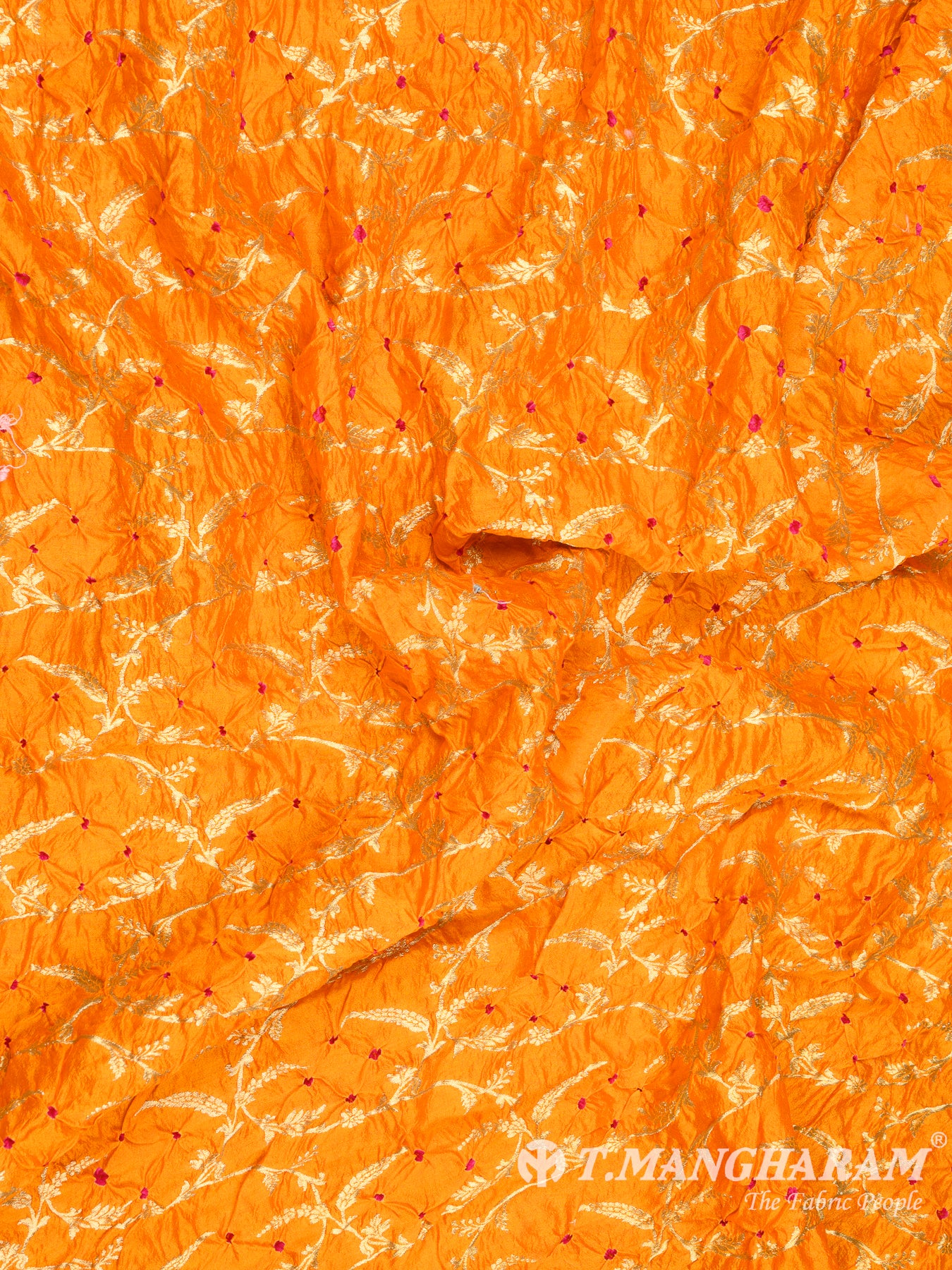 Yellow Banaras Fabric - EB5781 view-4