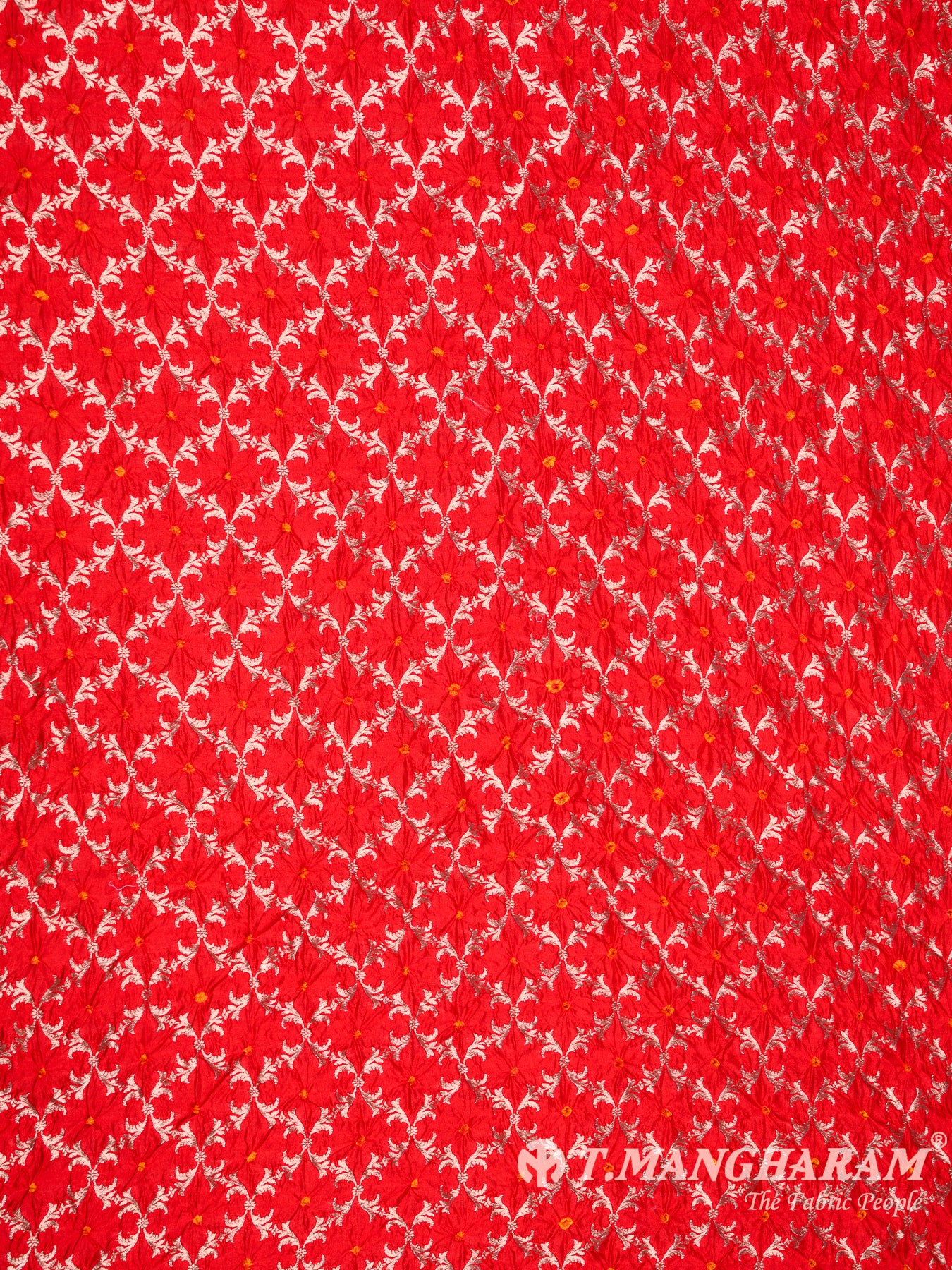 Red Banaras Fabric - EB5785 view-3