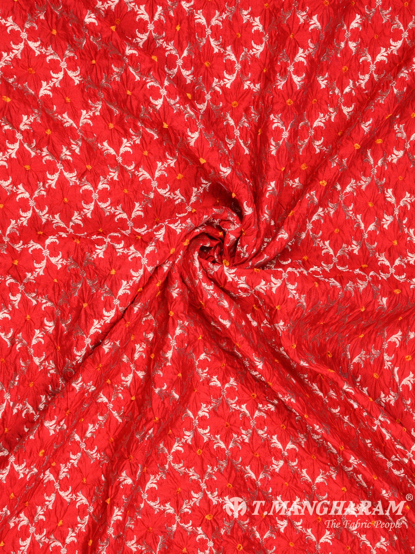Red Banaras Fabric - EB5785 view-1