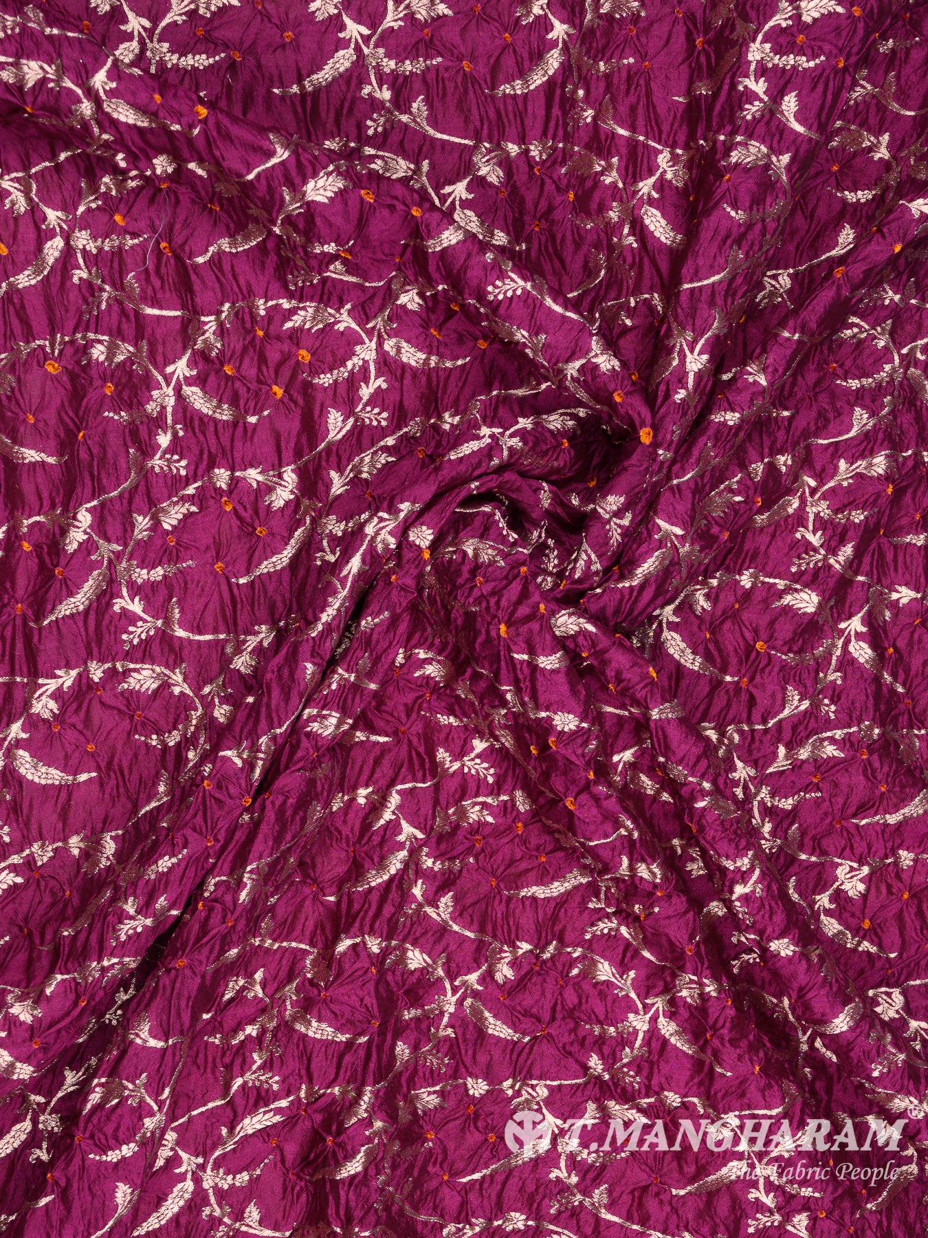 Wine Banaras Fabric - EB5779 view-1