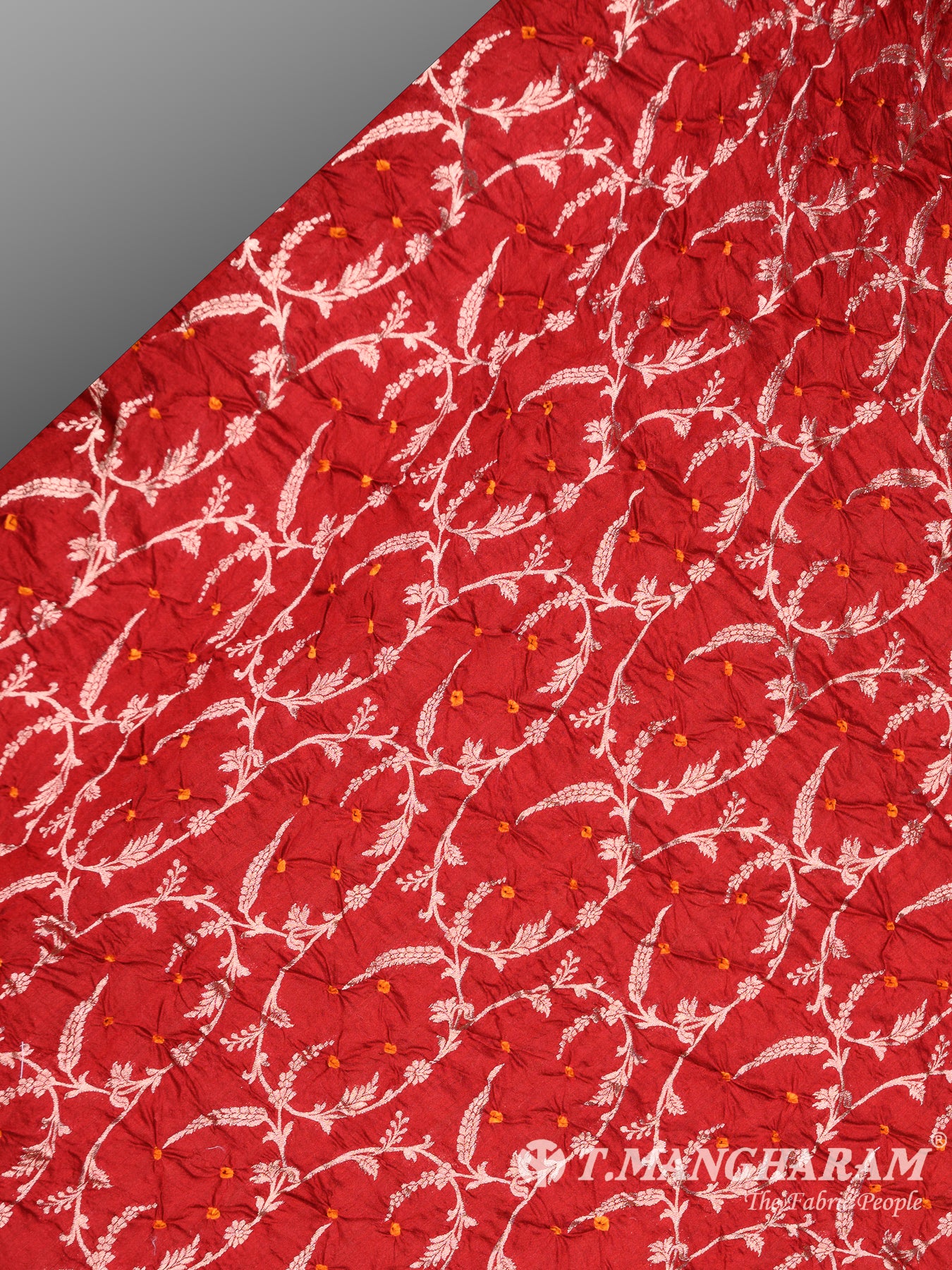 Red Banaras Fabric - EB5777 view-2