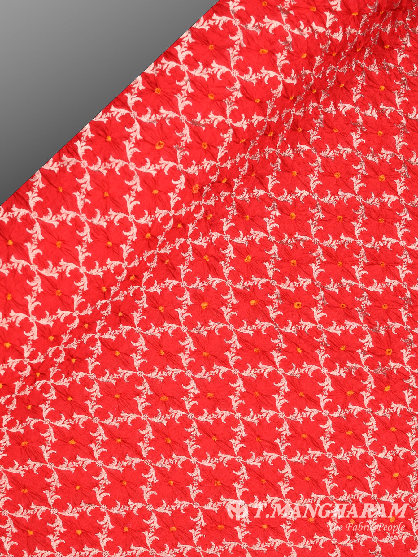 Red Banaras Fabric - EB5785 view-2