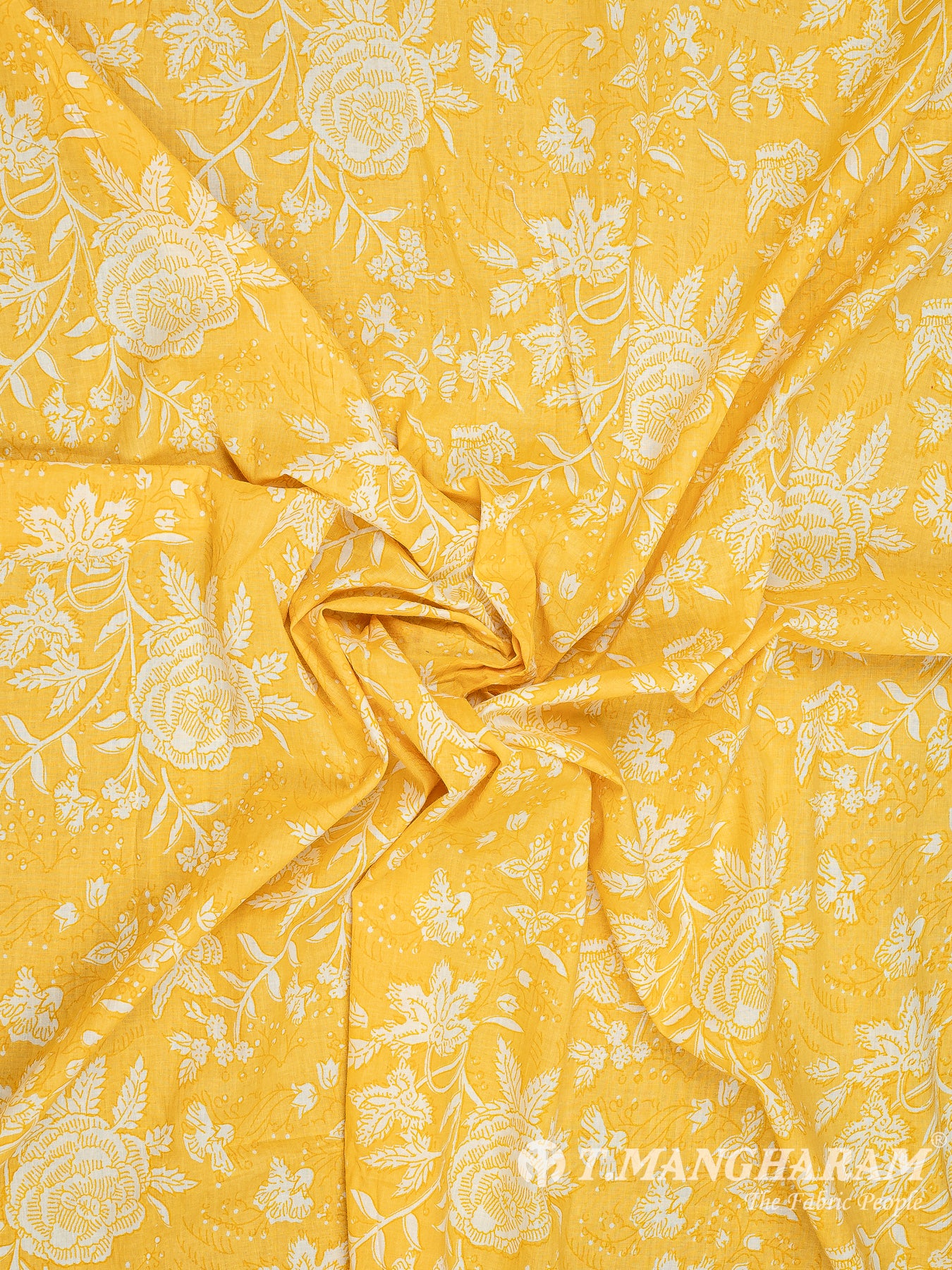 Yellow Cotton Fabric - EC8311 view-4