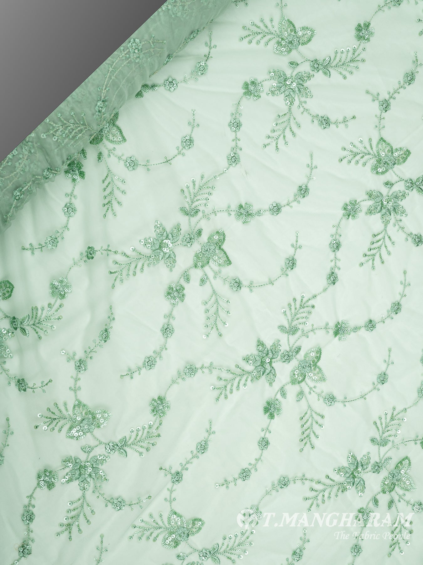 Green Net Embroidery Fabric - EA2902 view-2