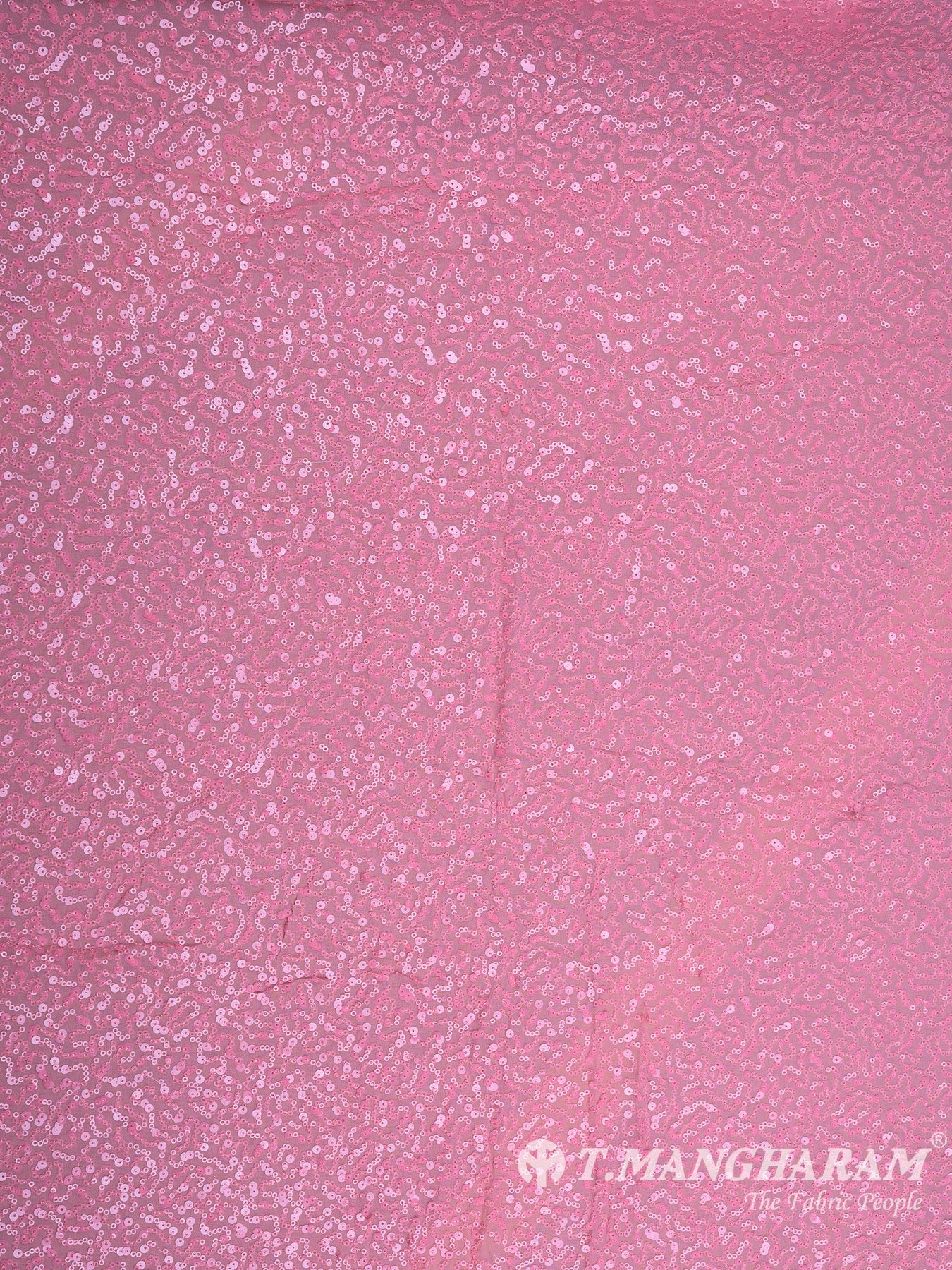 Pink Sequin Georgette Fabric - EB5748 view-3