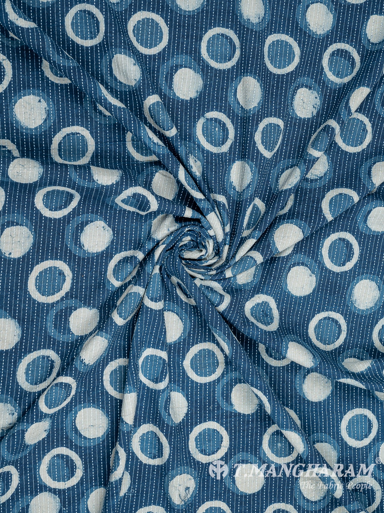 Blue Cotton Fabric - EC8216 view-1