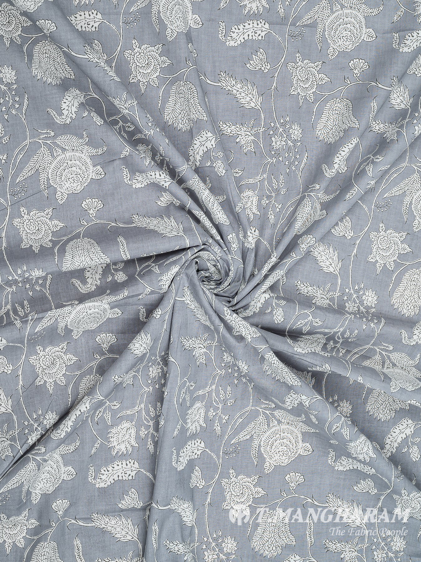 Grey Cotton Fabric - EC8341 view-1