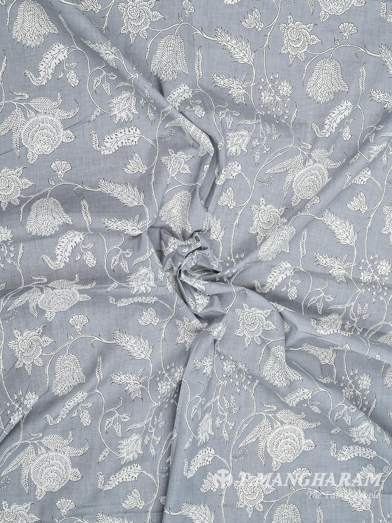 Grey Cotton Fabric - EC8341 view-4