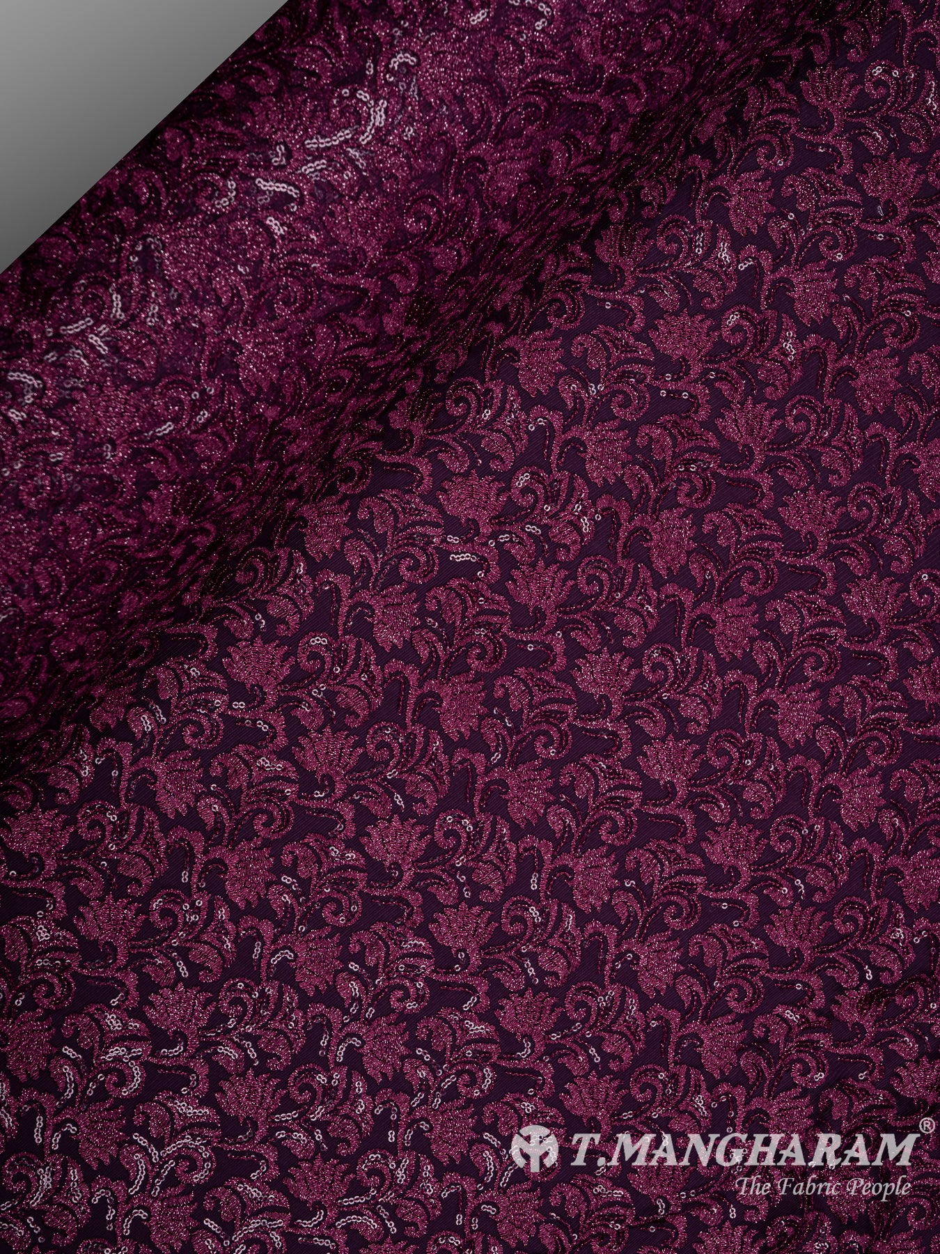Purple Net Embroidery Fabric - EC8438 view-2