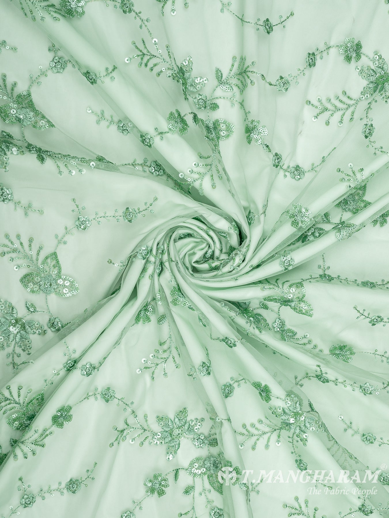 Green Net Embroidery Fabric - EA2902 view-1