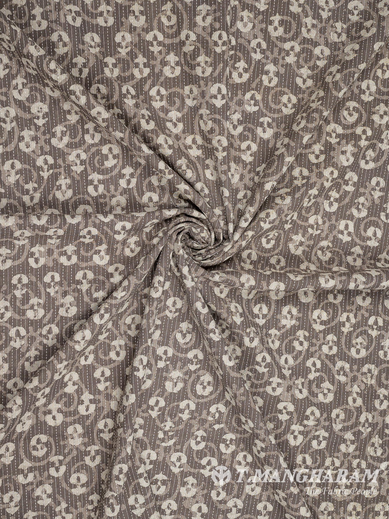 Brown Cotton Fabric - EC8214 view-1