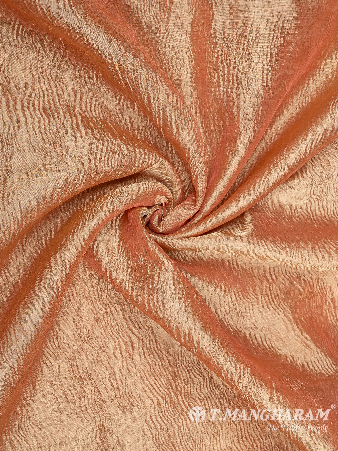 Rust Semi Banaras Fabric - EB6803 view-1