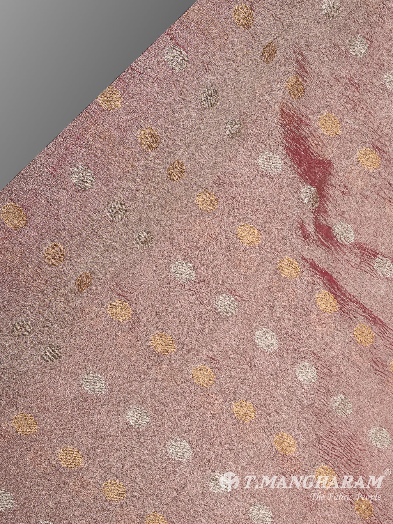 Pink Semi Banaras Fabric - EB6805 view-2