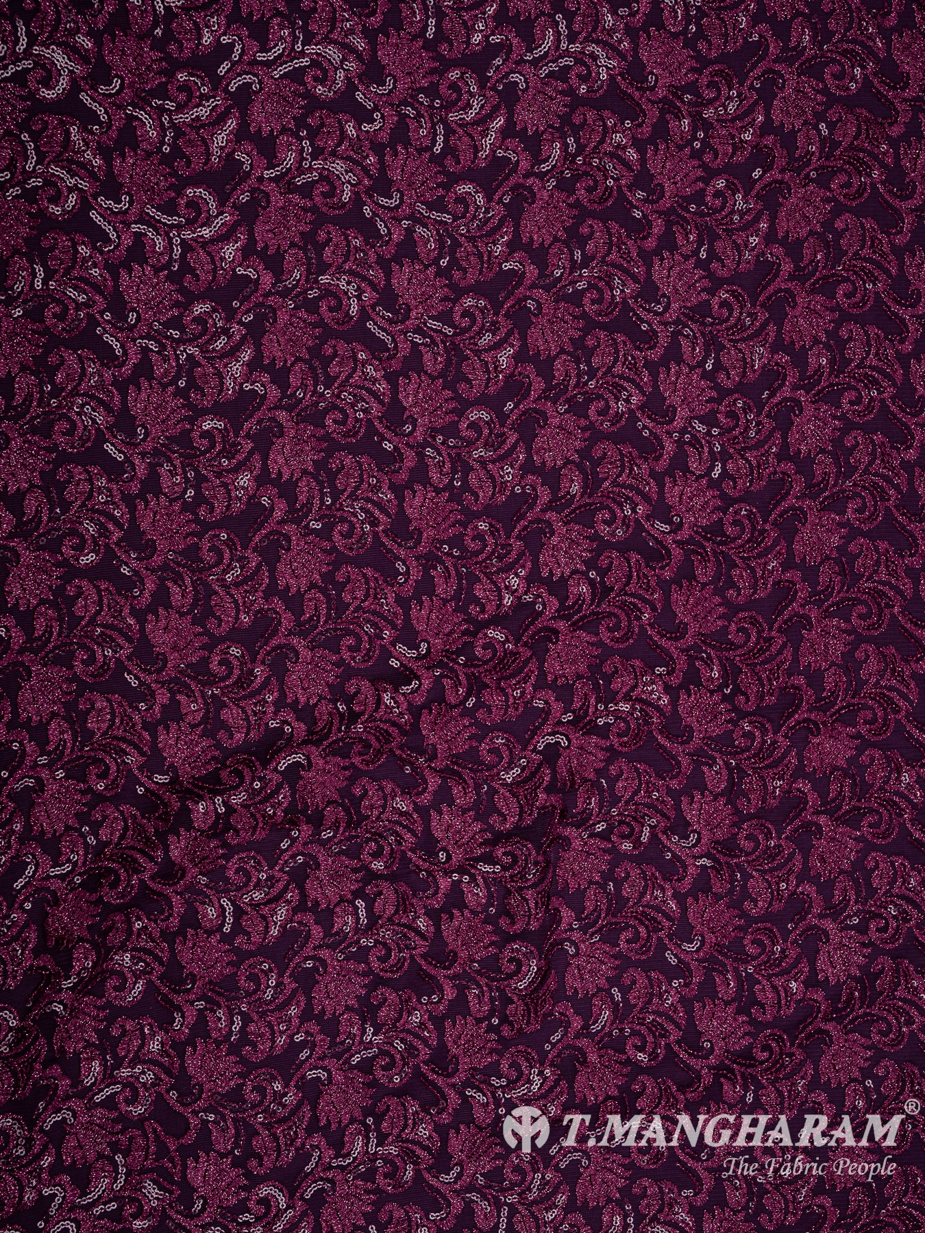 Purple Net Embroidery Fabric - EC8438 view-3
