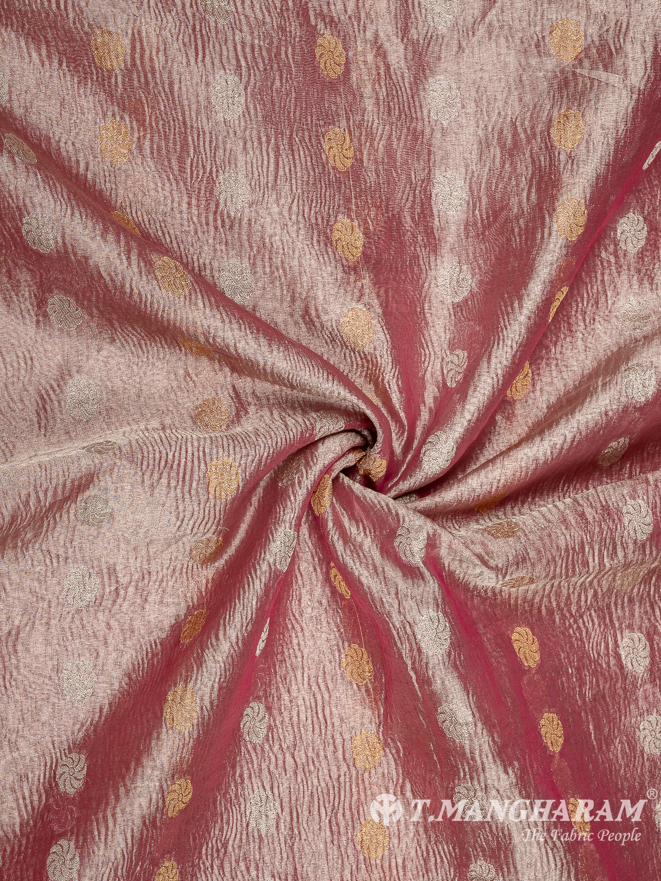 Pink Semi Banaras Fabric - EB6805 view-1