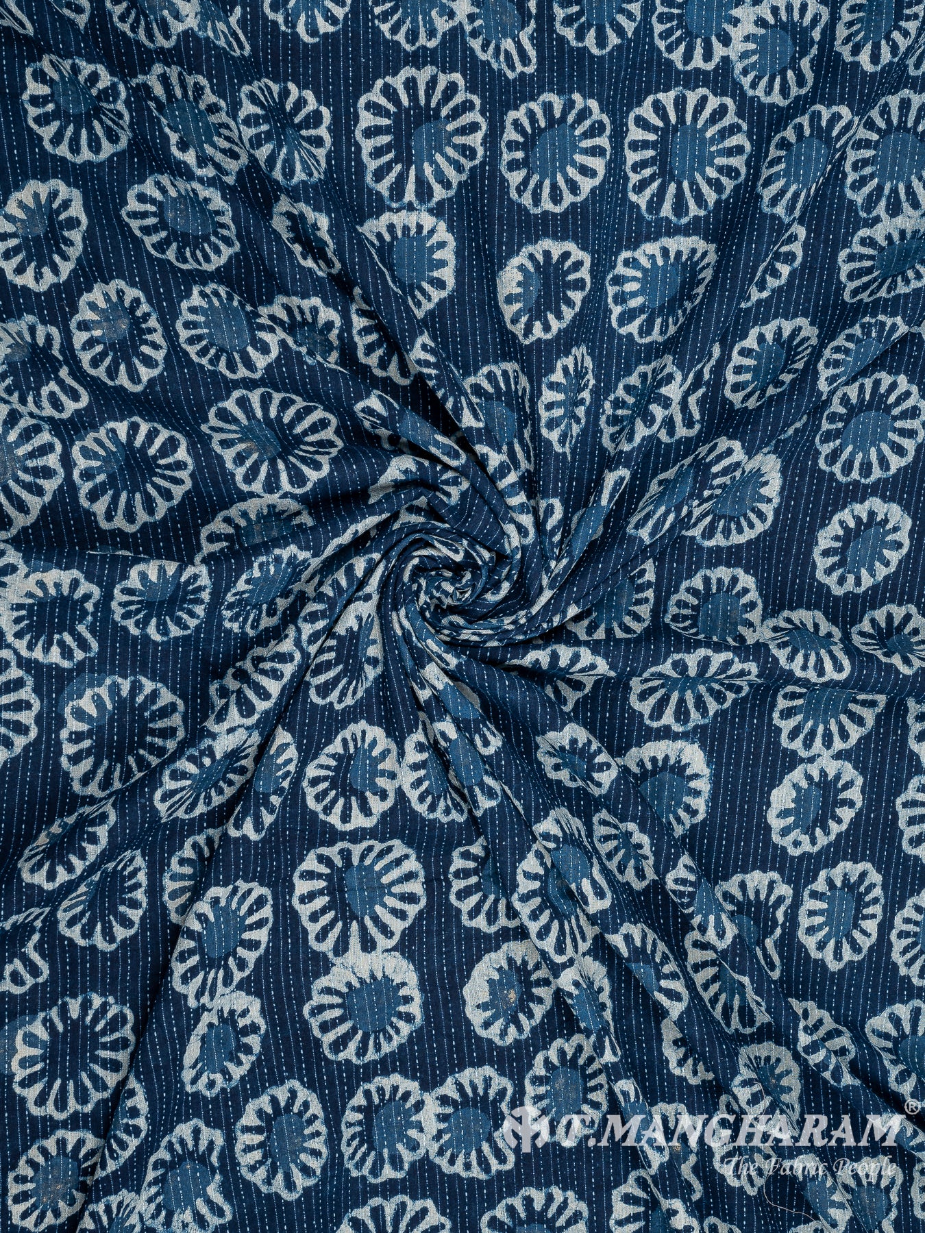 Blue Cotton Fabric - EC8213 view-1