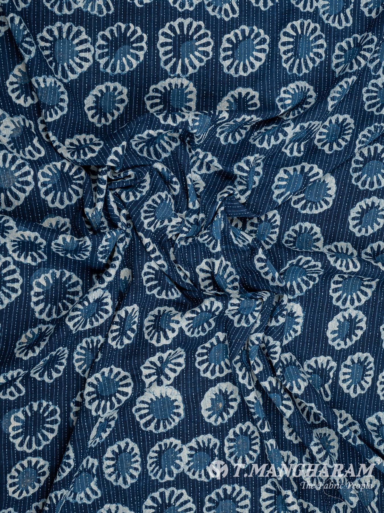 Blue Cotton Fabric - EC8213 view-4