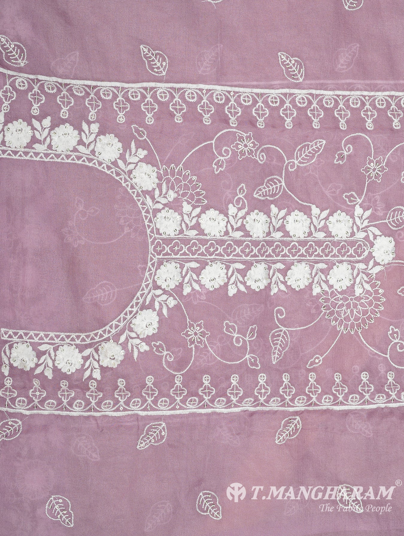 Violet Silk Cotton Chudidhar Fabric Set - EG1851 view-2